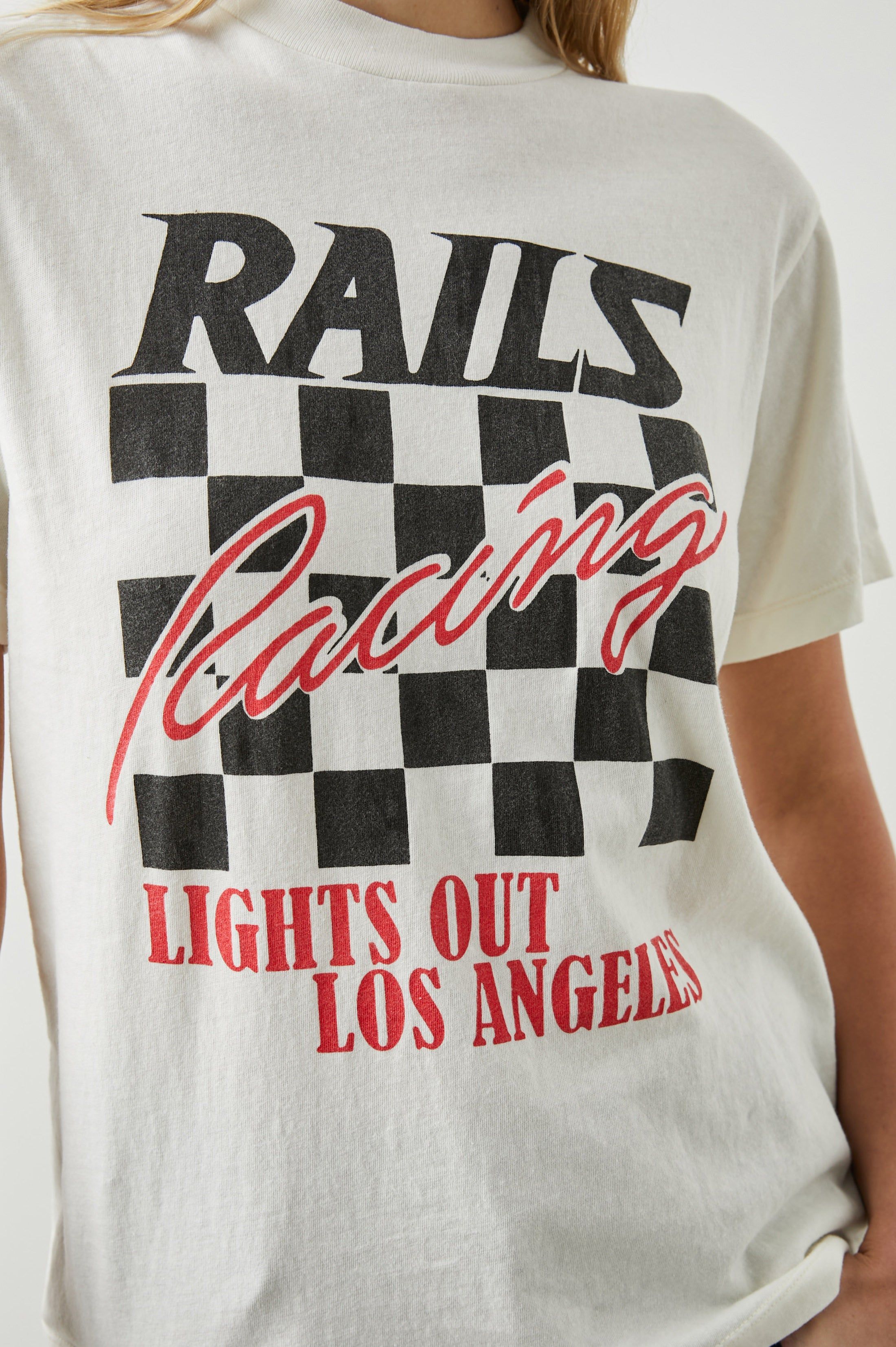 BOYFRIEND T-SHIRT - IVORY RAILS RACING sold by Rails product image thumbnail 2
