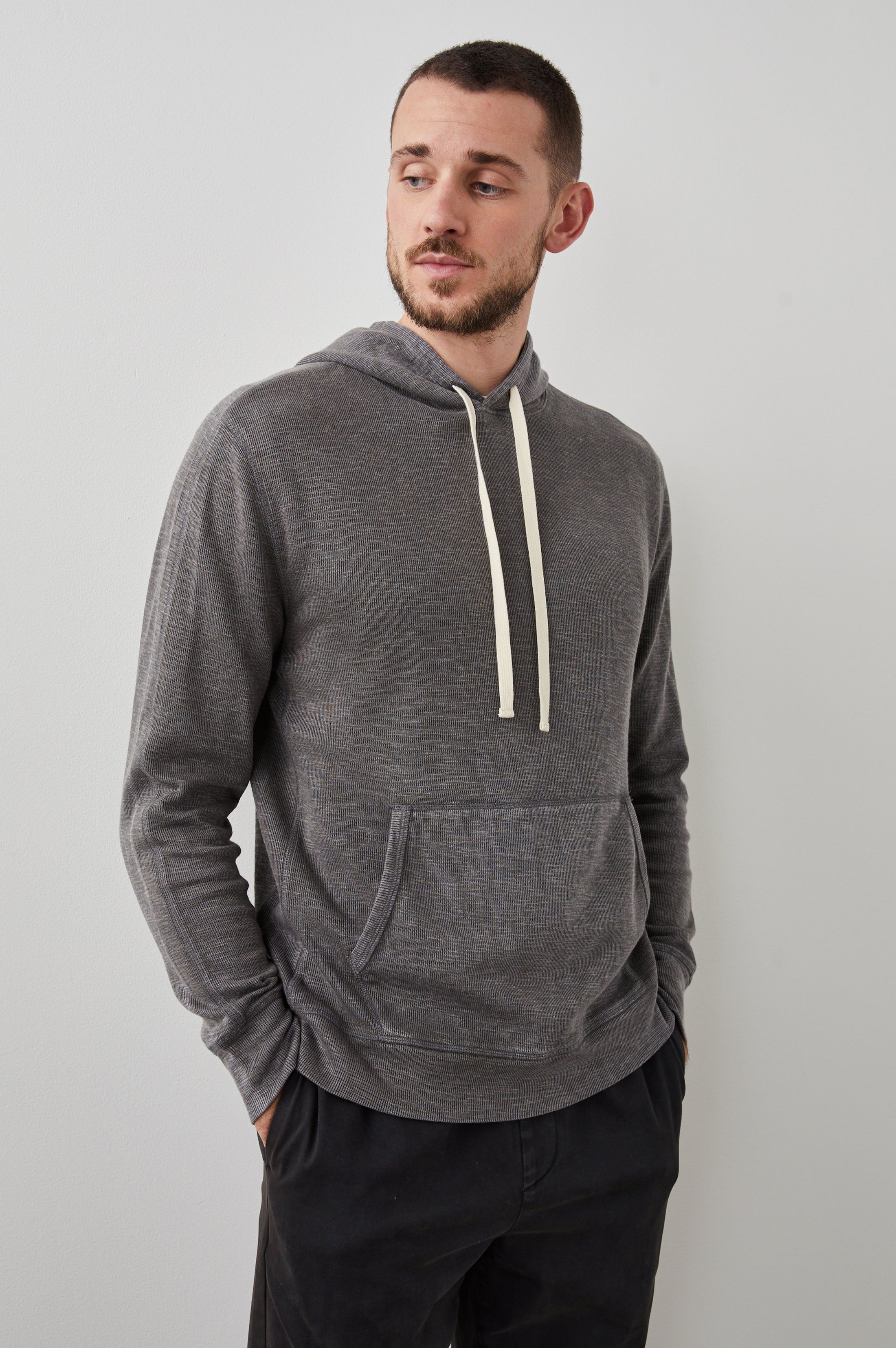 MAMMOTH HOODIE - WASHED BLACK sold by Rails