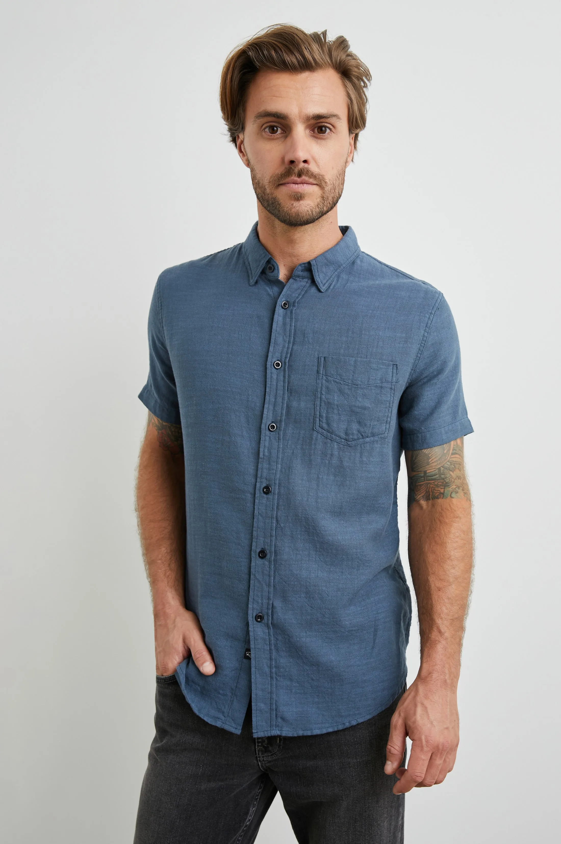 FAIRFAX SHIRT - SEA BLUE sold by Rails