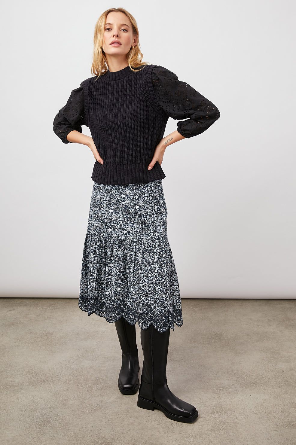 DHALIA SWEATER - BLACK sold by Rails product image thumbnail 3