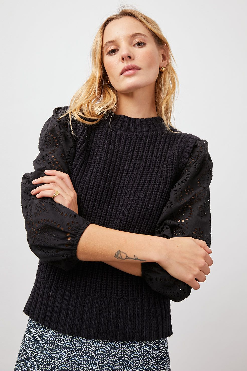 DHALIA SWEATER - BLACK sold by Rails