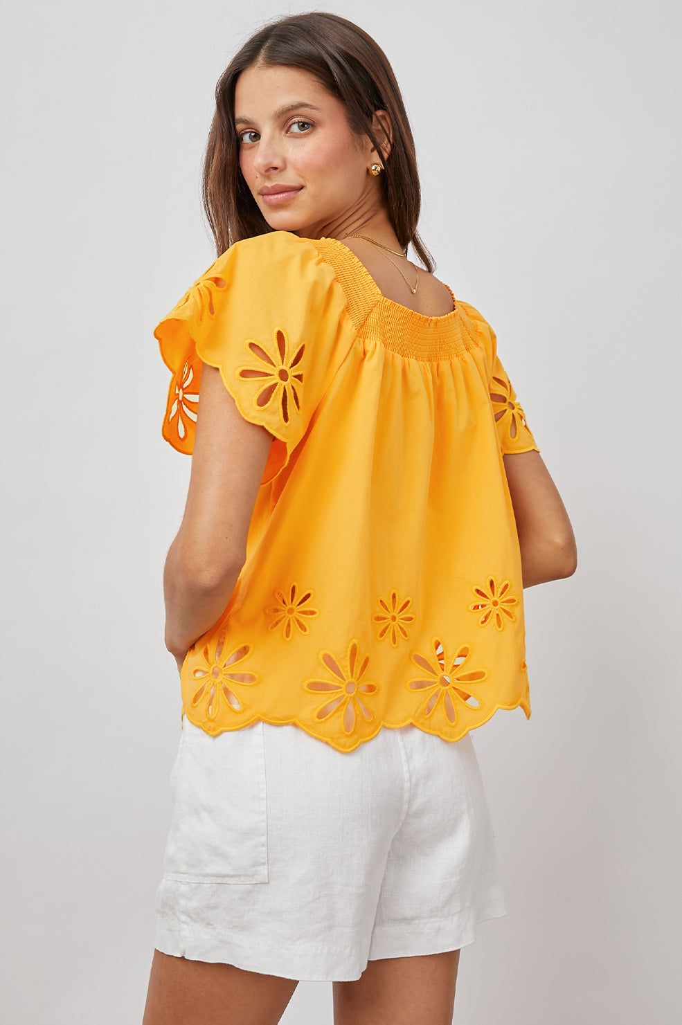 SONORA TOP - MARIGOLD EYELET sold by Rails product image thumbnail 5