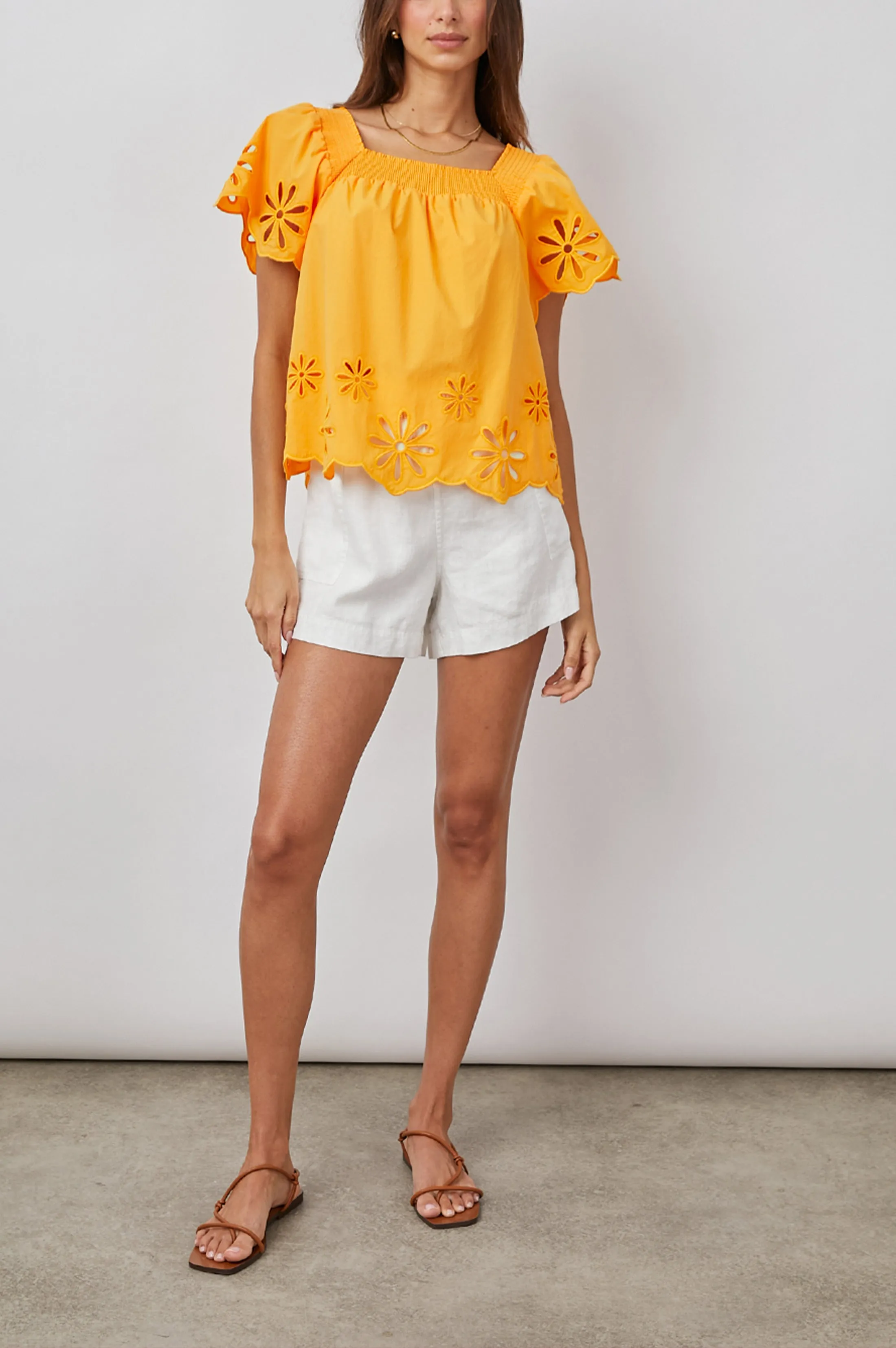 SONORA TOP - MARIGOLD EYELET sold by Rails product image thumbnail 3