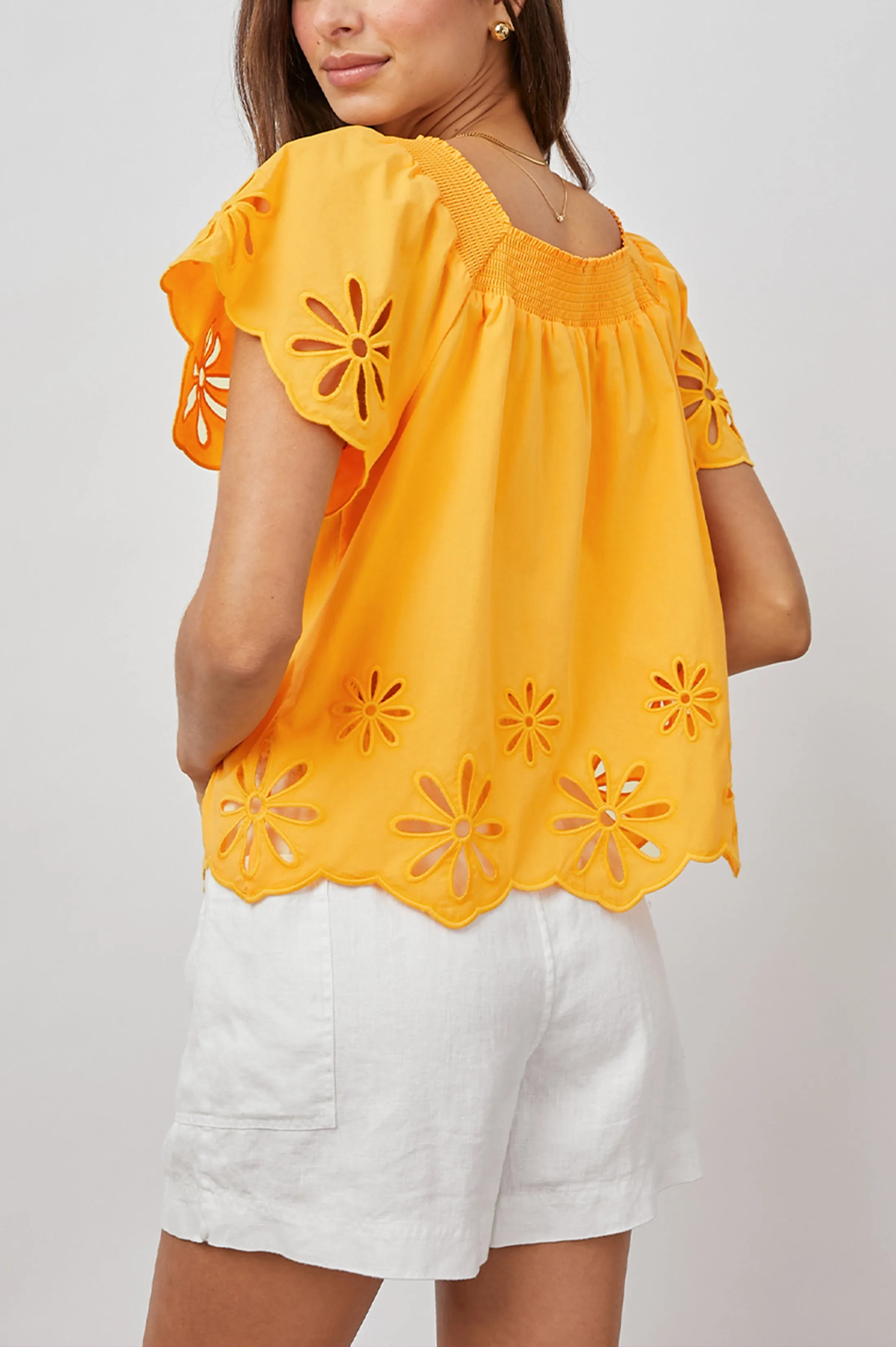 SONORA TOP - MARIGOLD EYELET sold by Rails product image thumbnail 4