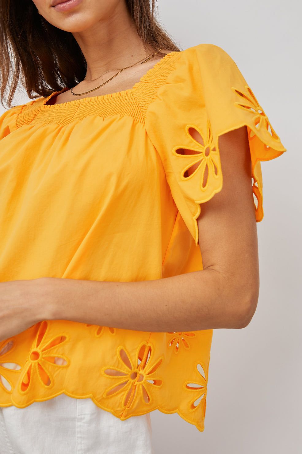 SONORA TOP - MARIGOLD EYELET sold by Rails product image thumbnail 2