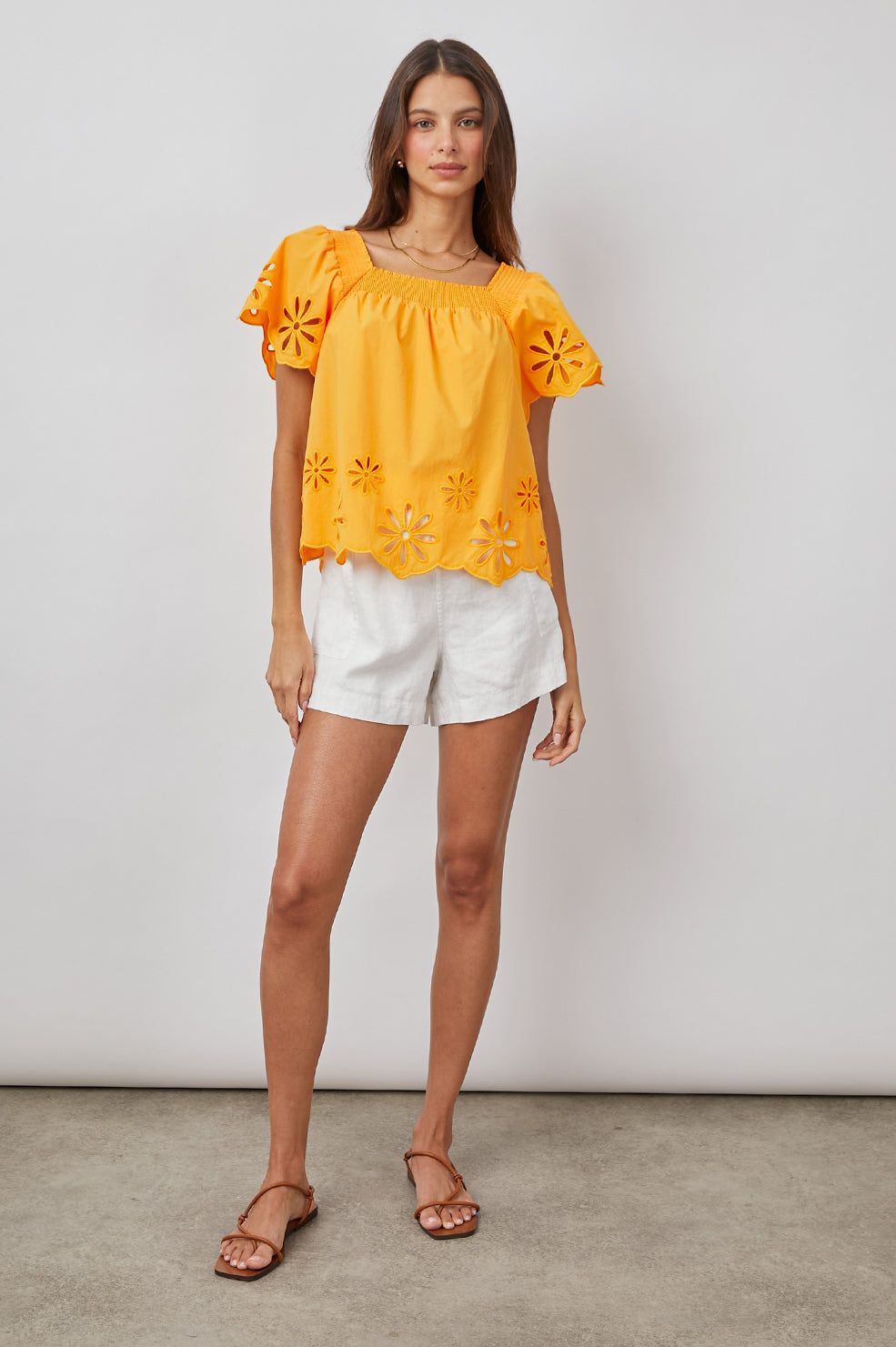 SONORA TOP - MARIGOLD EYELET sold by Rails product image thumbnail 3