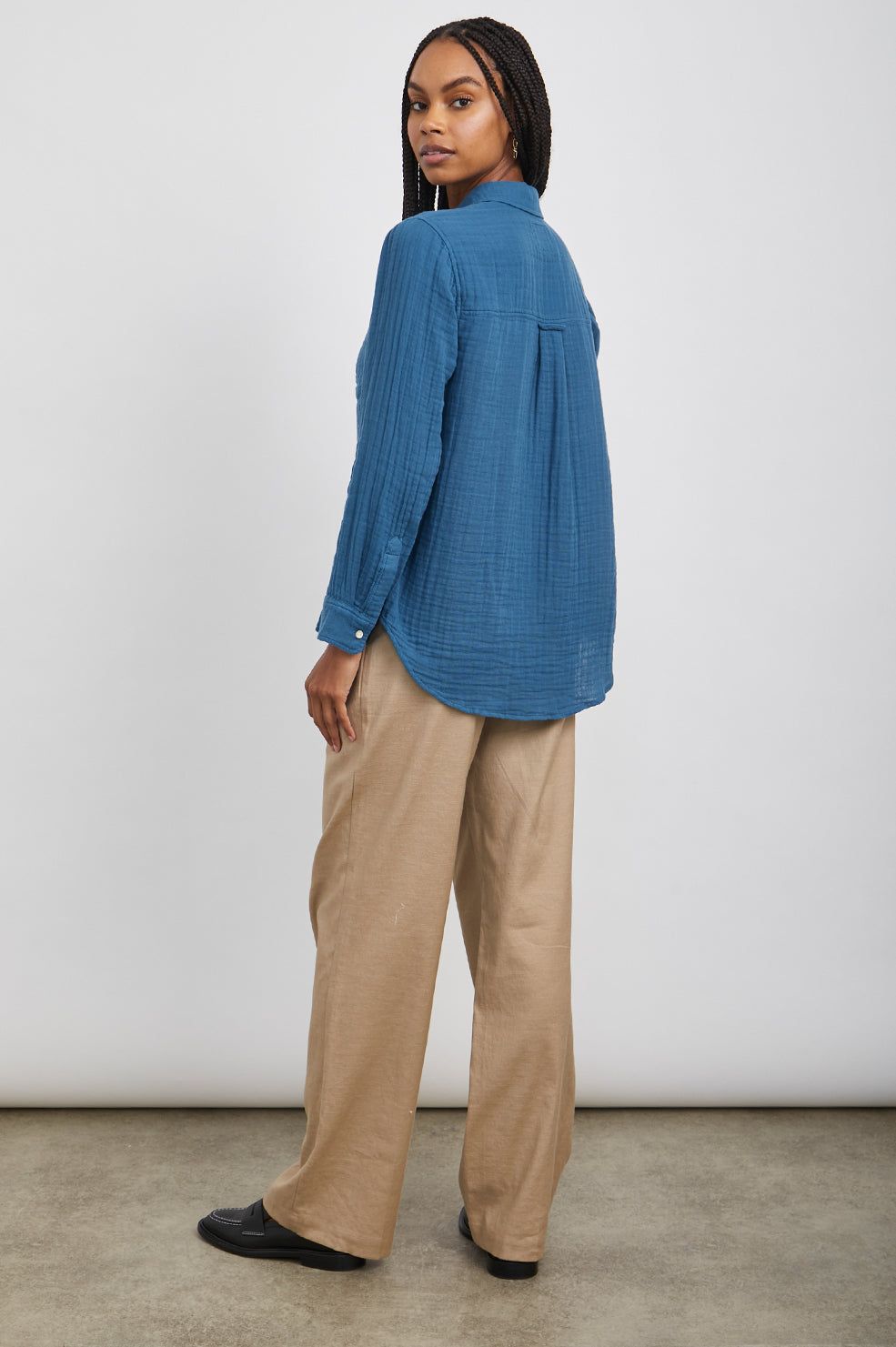 ELLIS SHIRT - DEEP SEA sold by Rails product image thumbnail 4