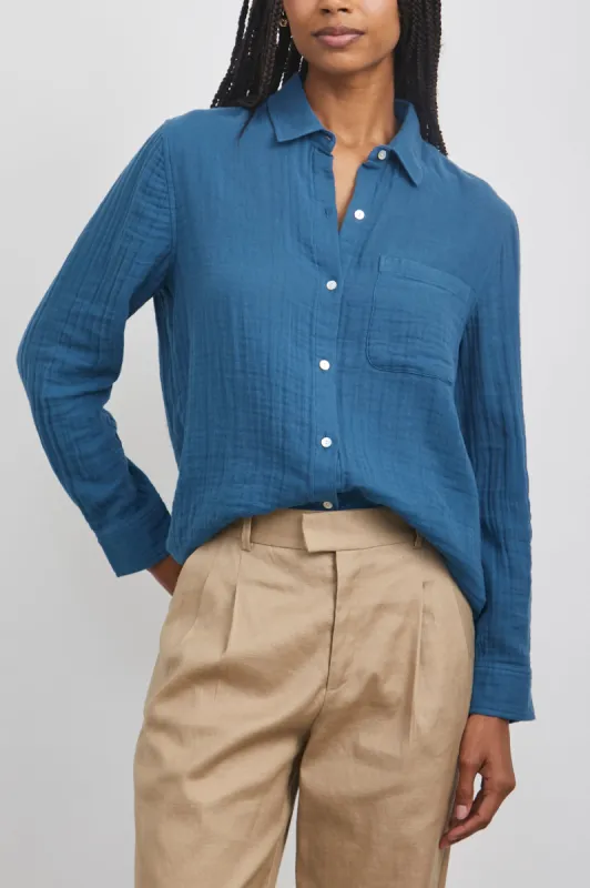 ELLIS SHIRT - DEEP SEA sold by Rails