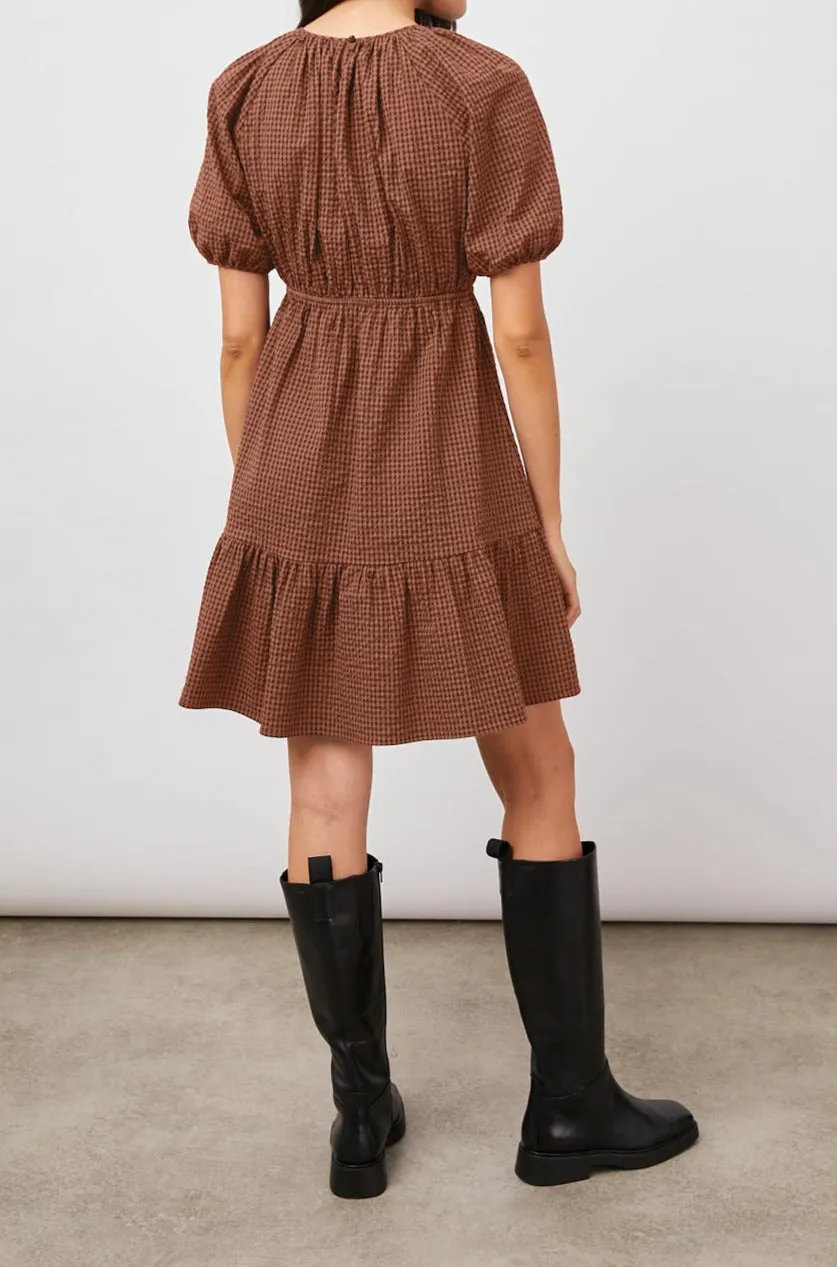KHLOE DRESS - RUSSET GINGHAM sold by Rails product image thumbnail 3