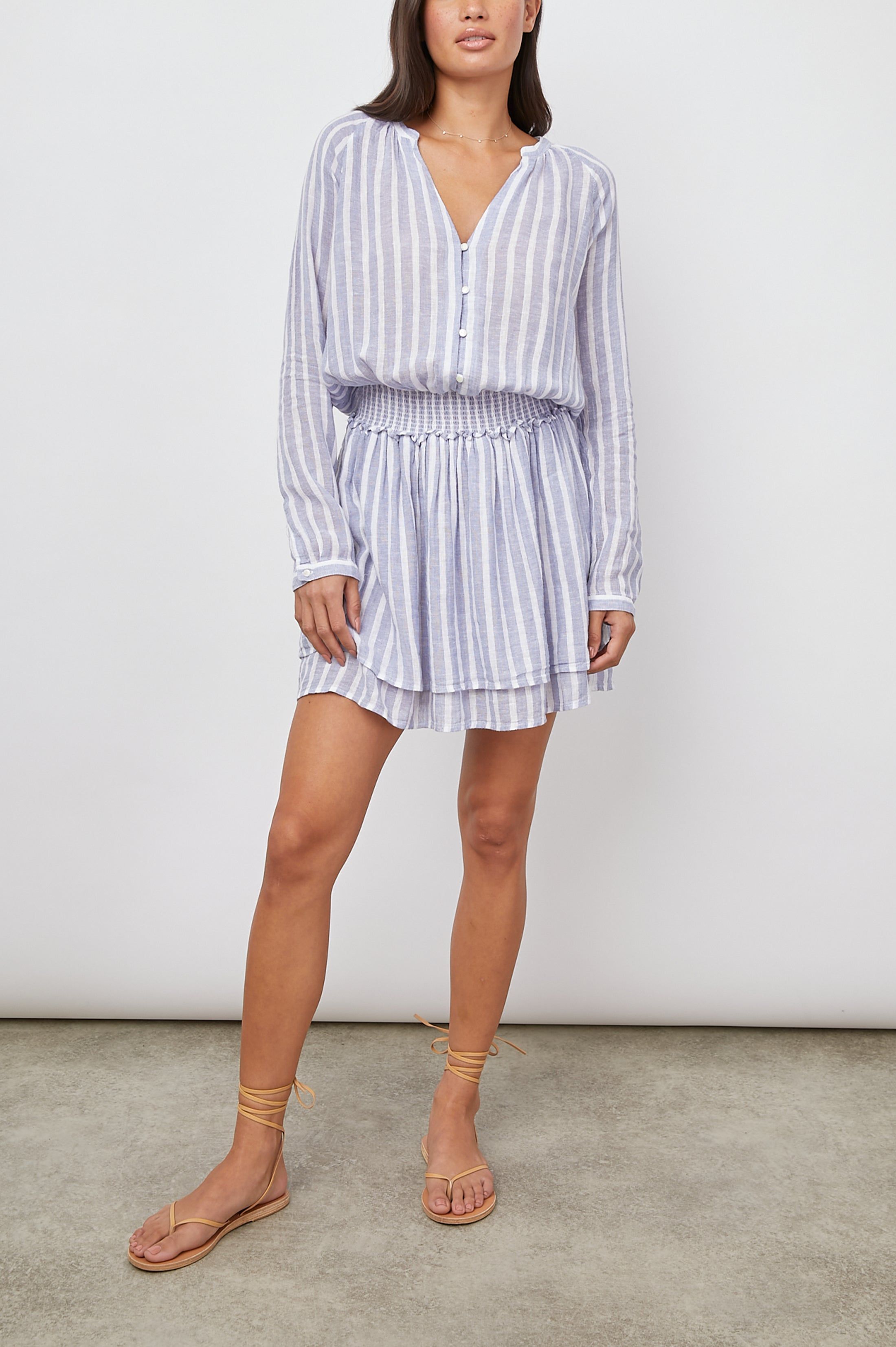 JASMINE DRESS - RHONE STRIPE sold by Rails