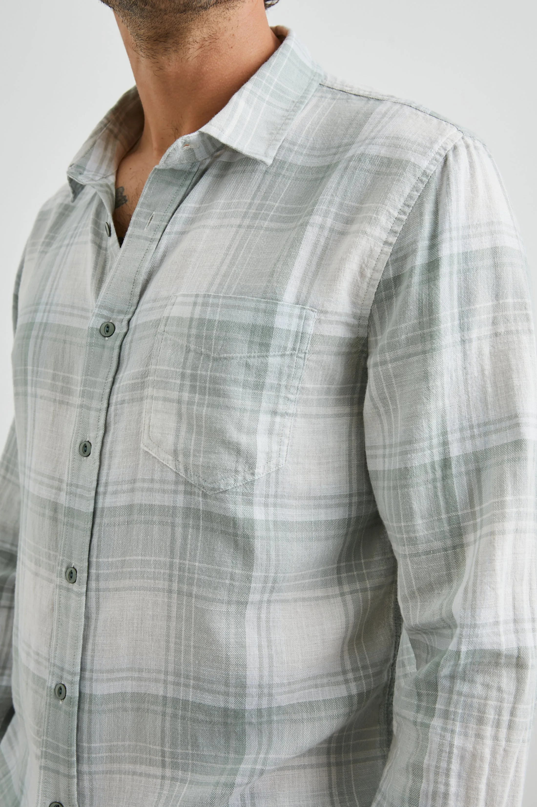 WYATT SHIRT - JADE CRYSTAL MELANGE sold by Rails product image thumbnail 2
