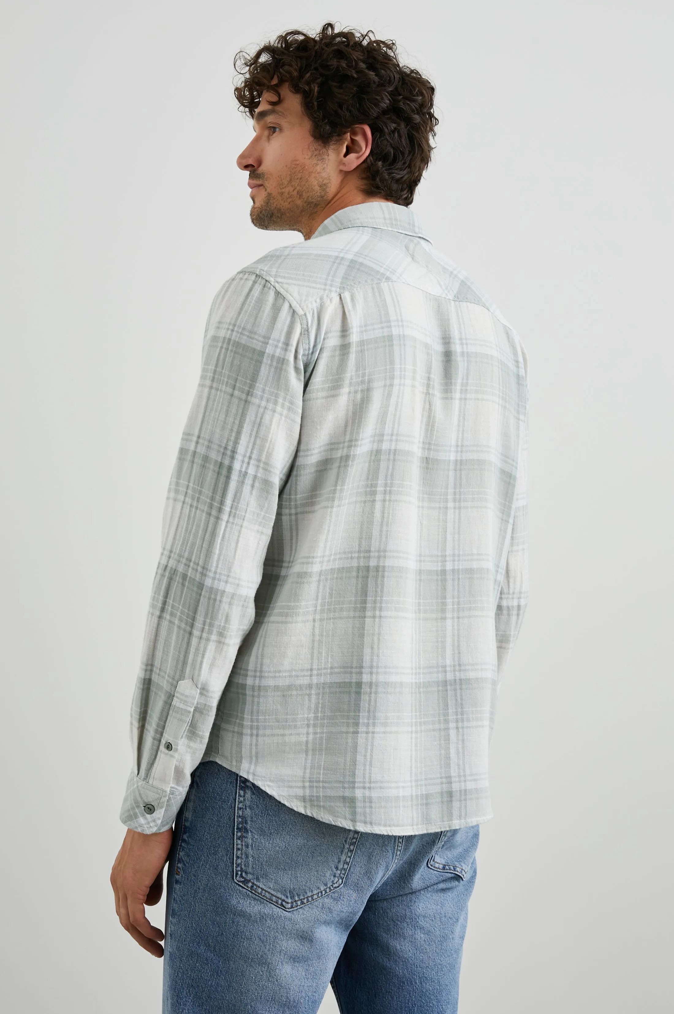 WYATT SHIRT - JADE CRYSTAL MELANGE sold by Rails product image thumbnail 4