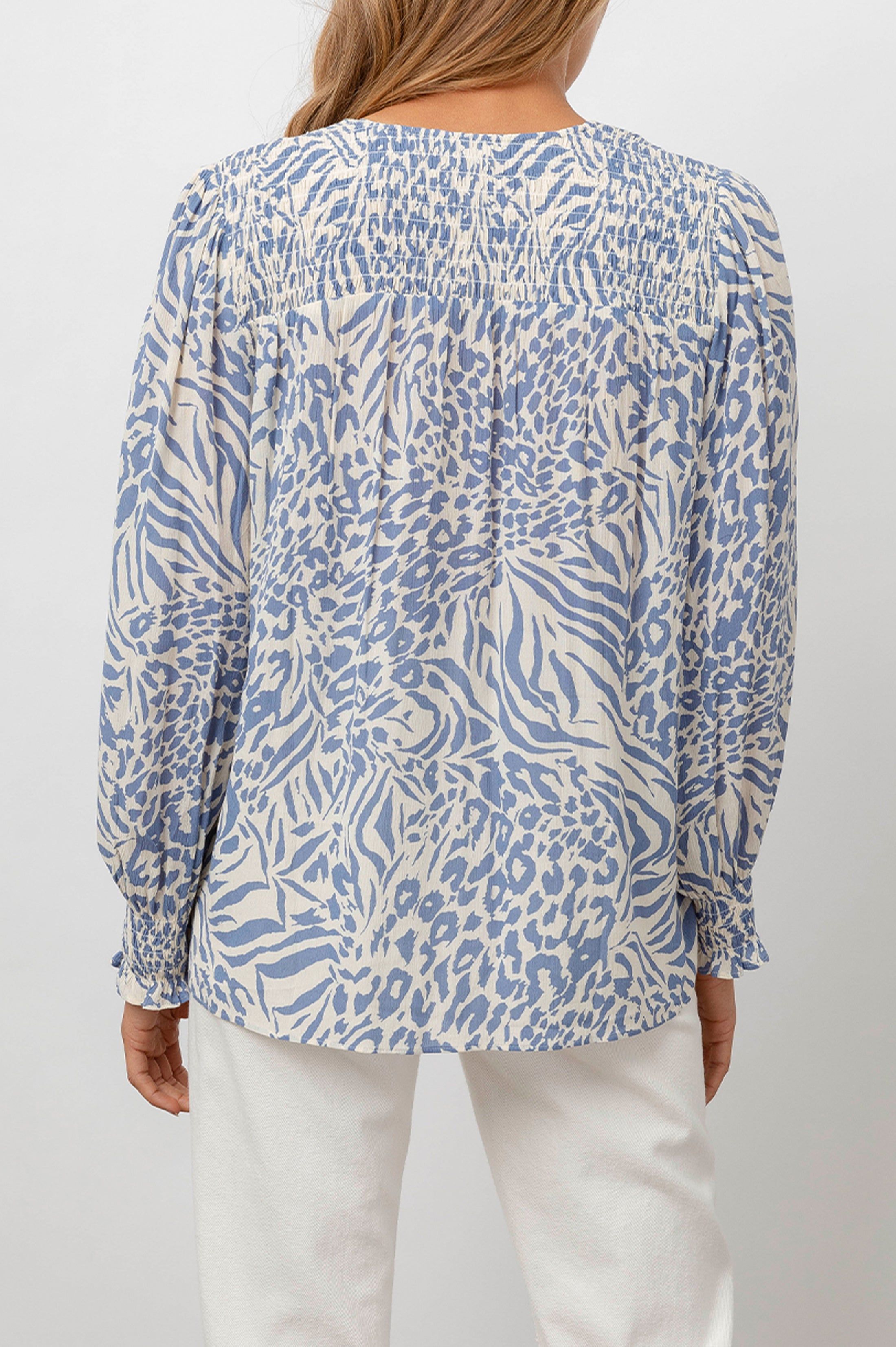 BRINLEY TOP - BLUE MIXED ANIMAL sold by Rails product image thumbnail 5