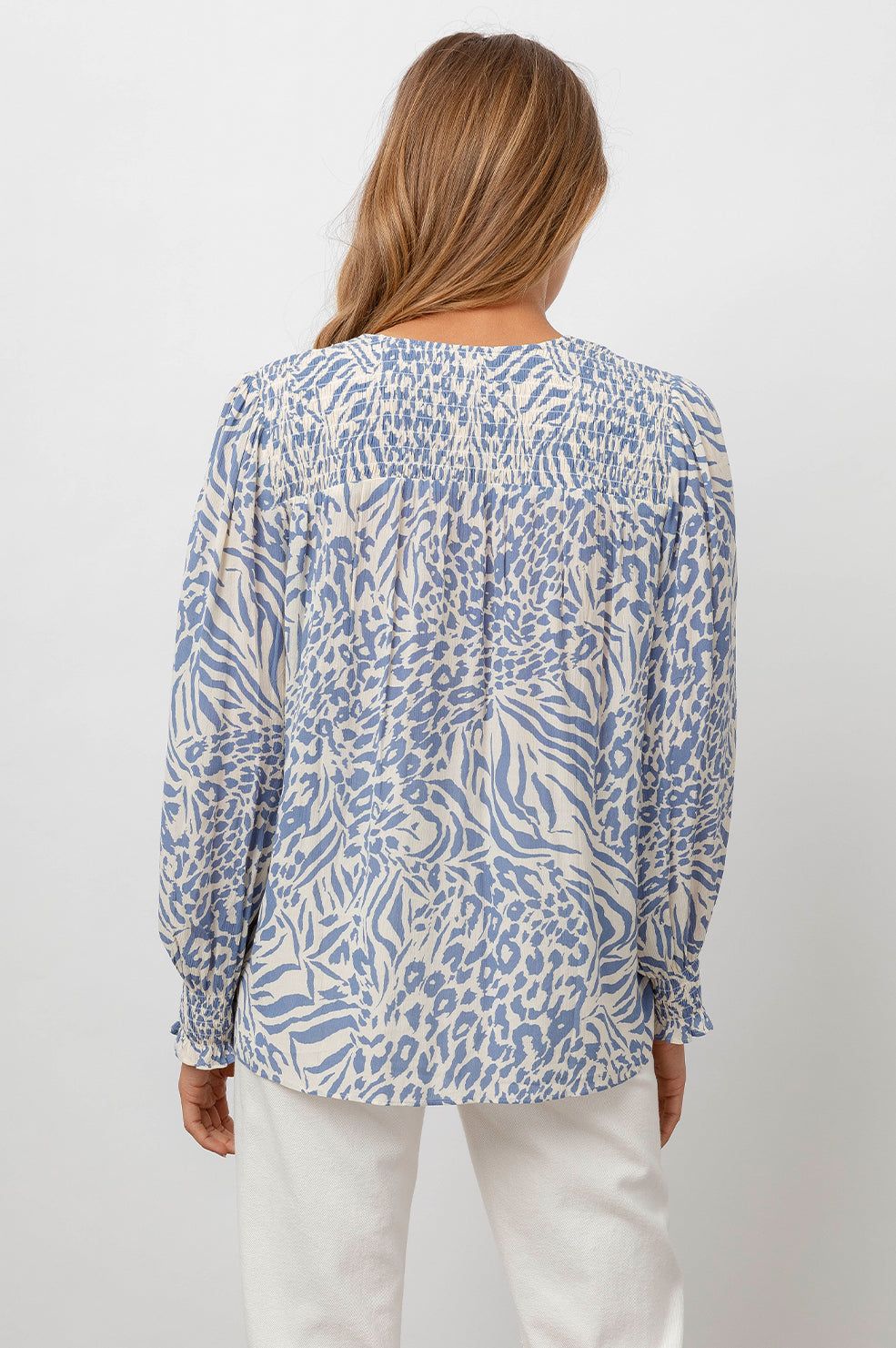 BRINLEY TOP - BLUE MIXED ANIMAL sold by Rails product image thumbnail 4