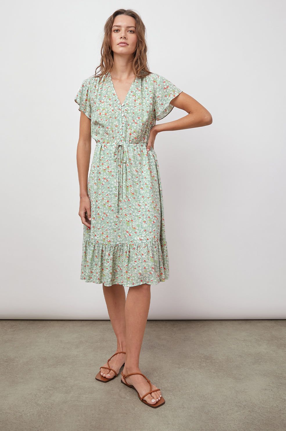 KIKI DRESS - GREEN SUMMER MEADOW sold by Rails product image thumbnail 3