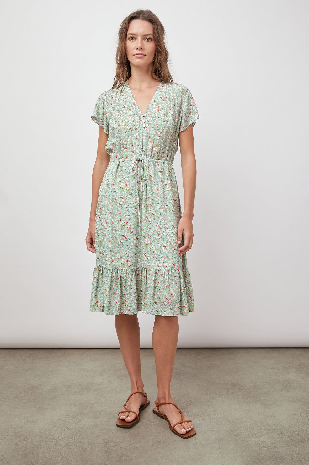 KIKI DRESS - GREEN SUMMER MEADOW sold by Rails