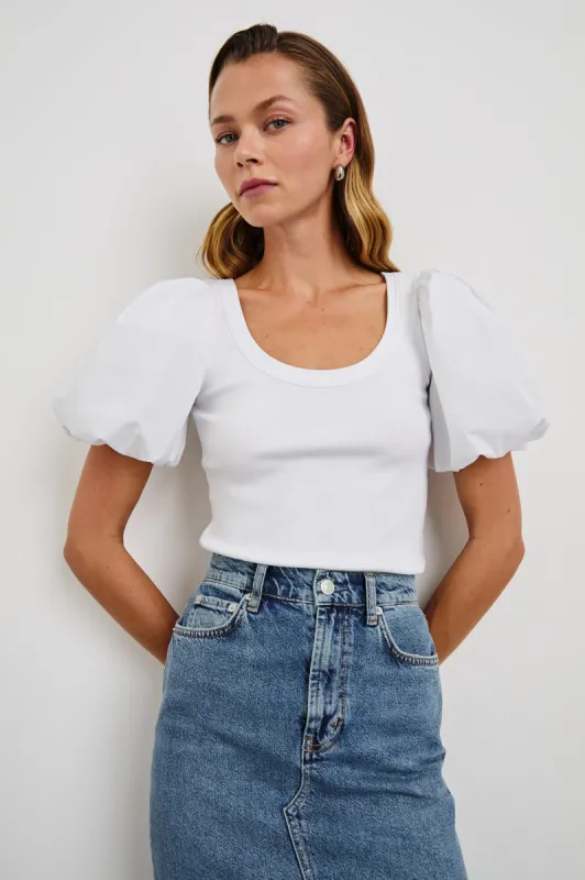 HALLIE TOP - WHITE sold by Rails