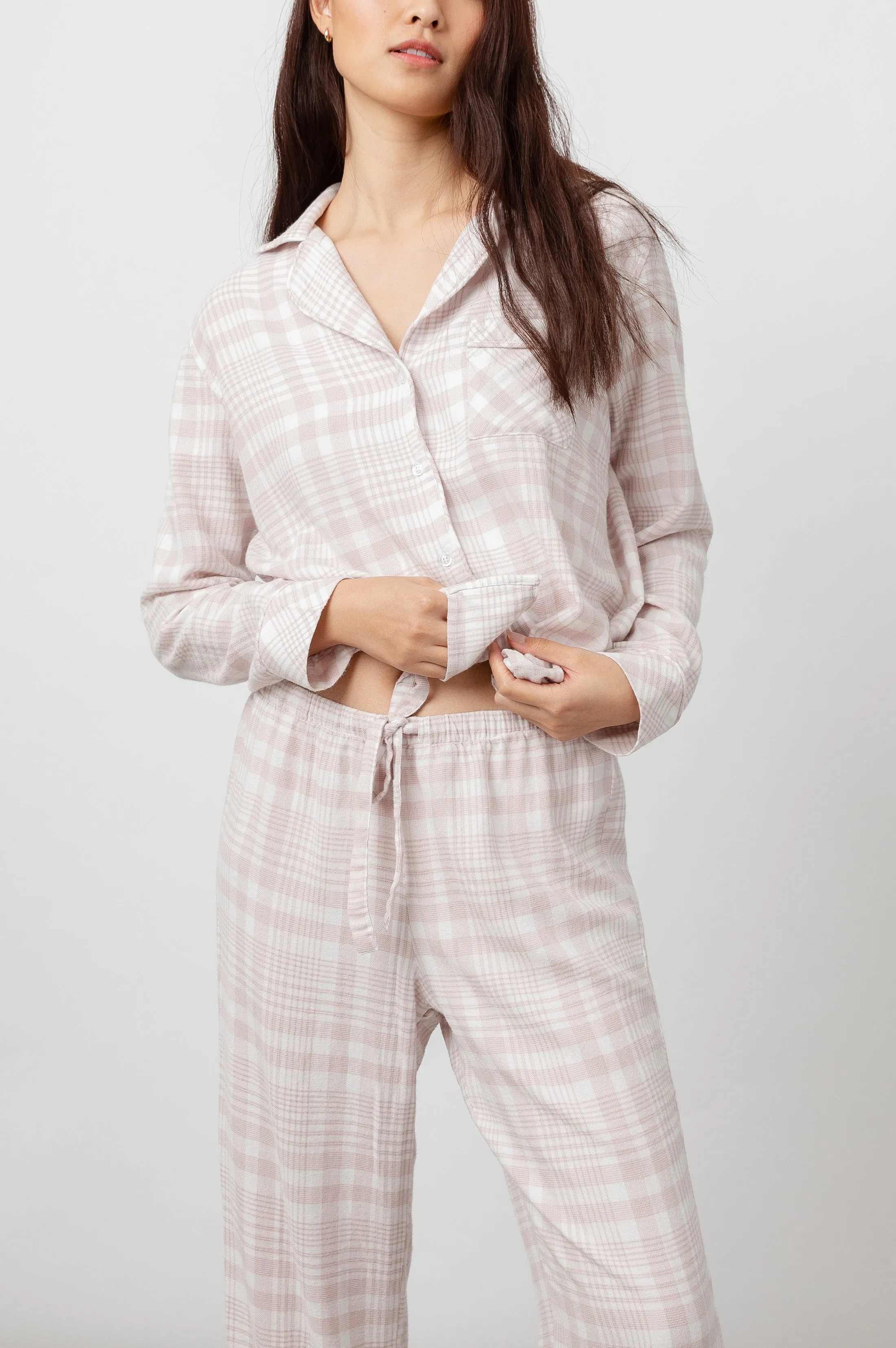 CLARA PAJAMA SET - ROSE CREAM CHECK sold by Rails product image thumbnail 3