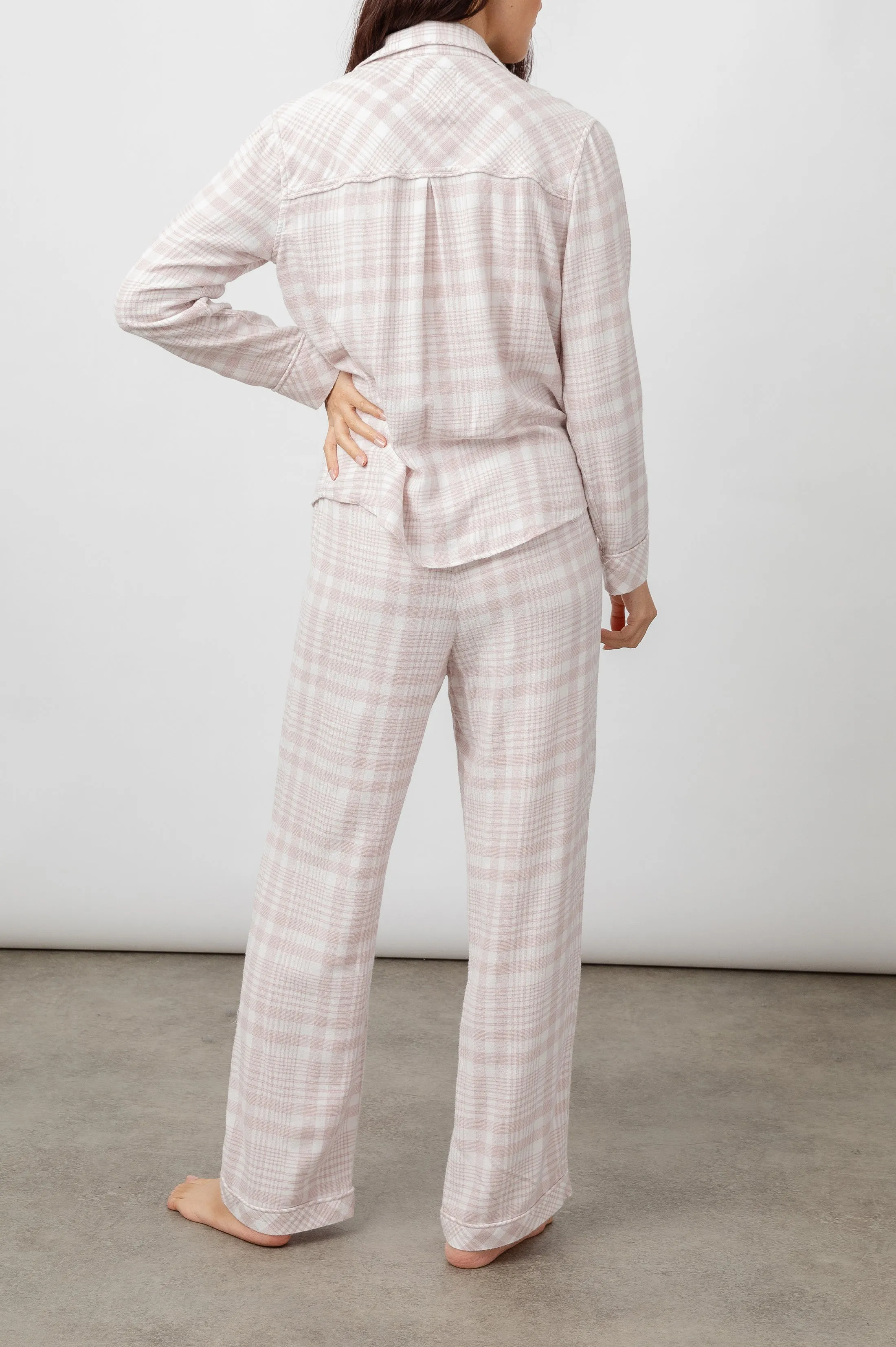 CLARA PAJAMA SET - ROSE CREAM CHECK sold by Rails product image thumbnail 4