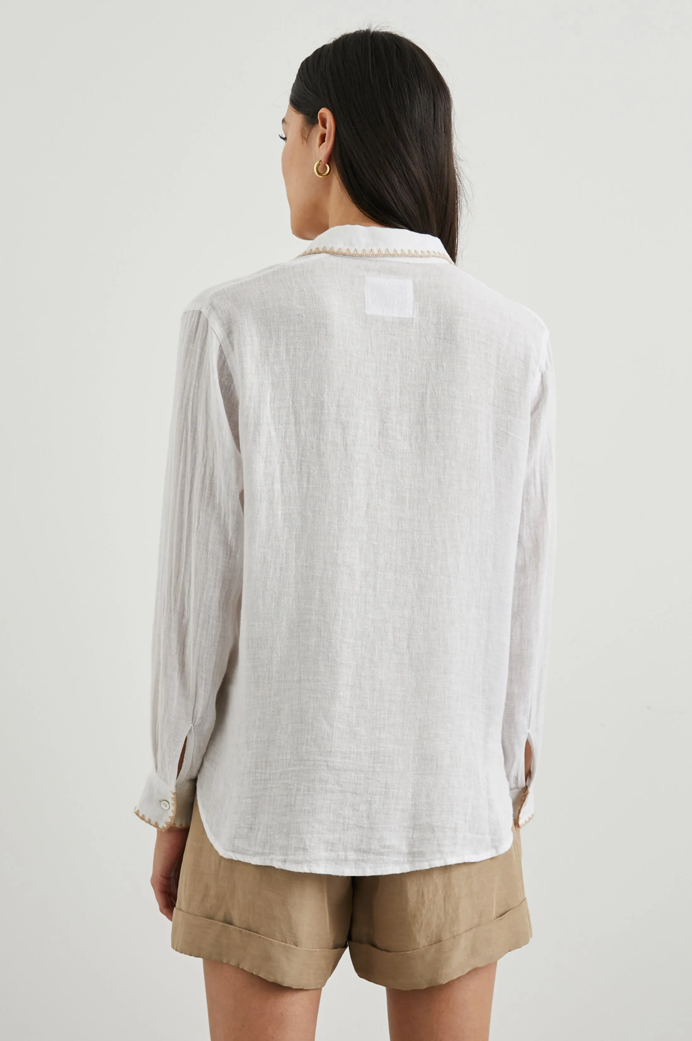 CHARLI SHIRT - WHITE BLANKET STICH sold by Rails product image thumbnail 5