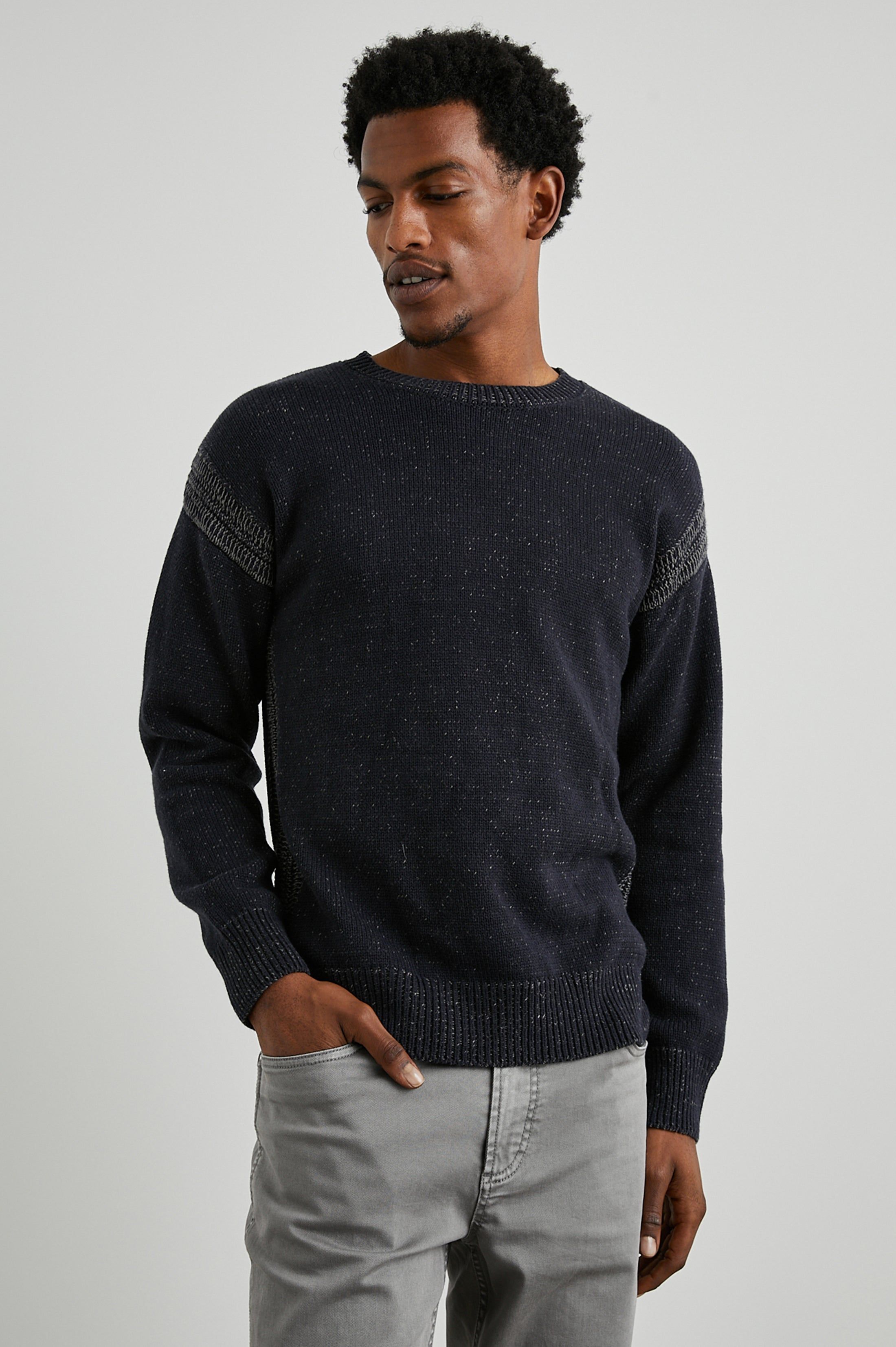 BRYCE SWEATER - NAVY sold by Rails