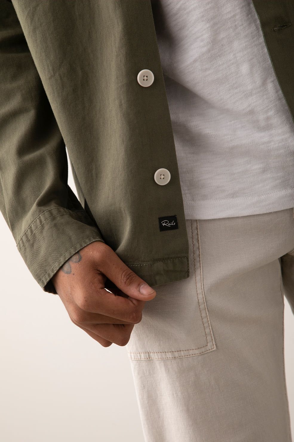 KEROUAC SHIRT JACKET - OLIVE sold by Rails product image thumbnail 4