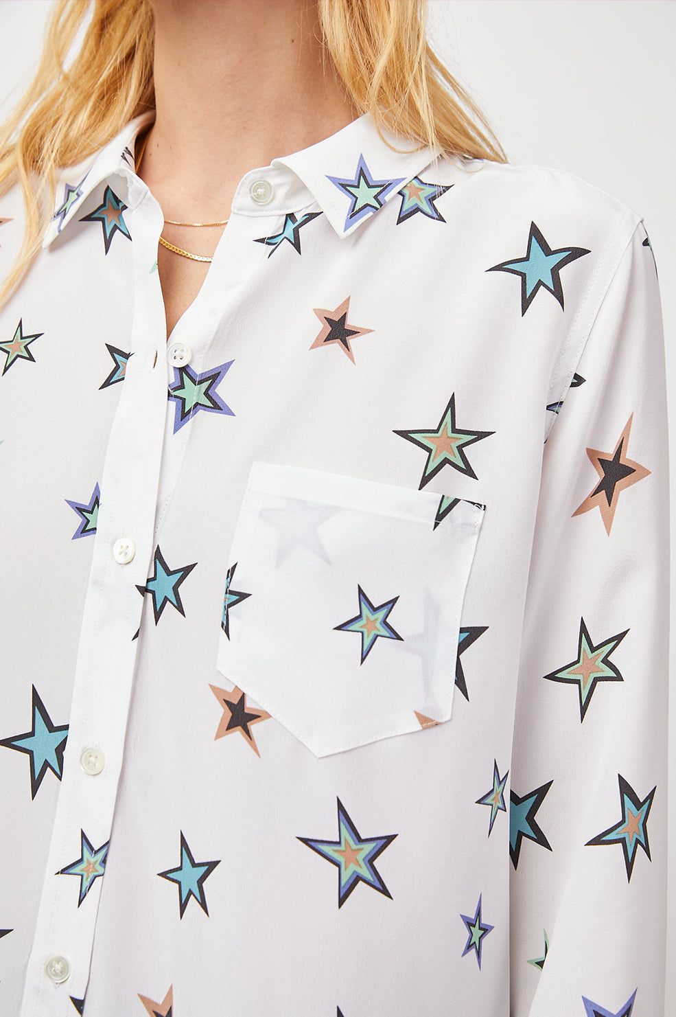 KATE SHIRT - IVORY COSMIC STARS sold by Rails product image thumbnail 2