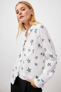KATE SHIRT - IVORY COSMIC STARS sold by Rails