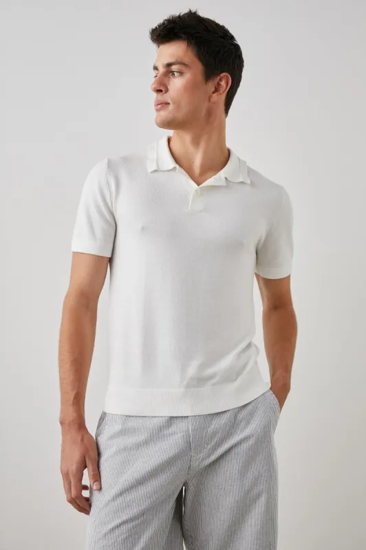 SHOREDITCH POLO SHIRT - WHITE sold by Rails