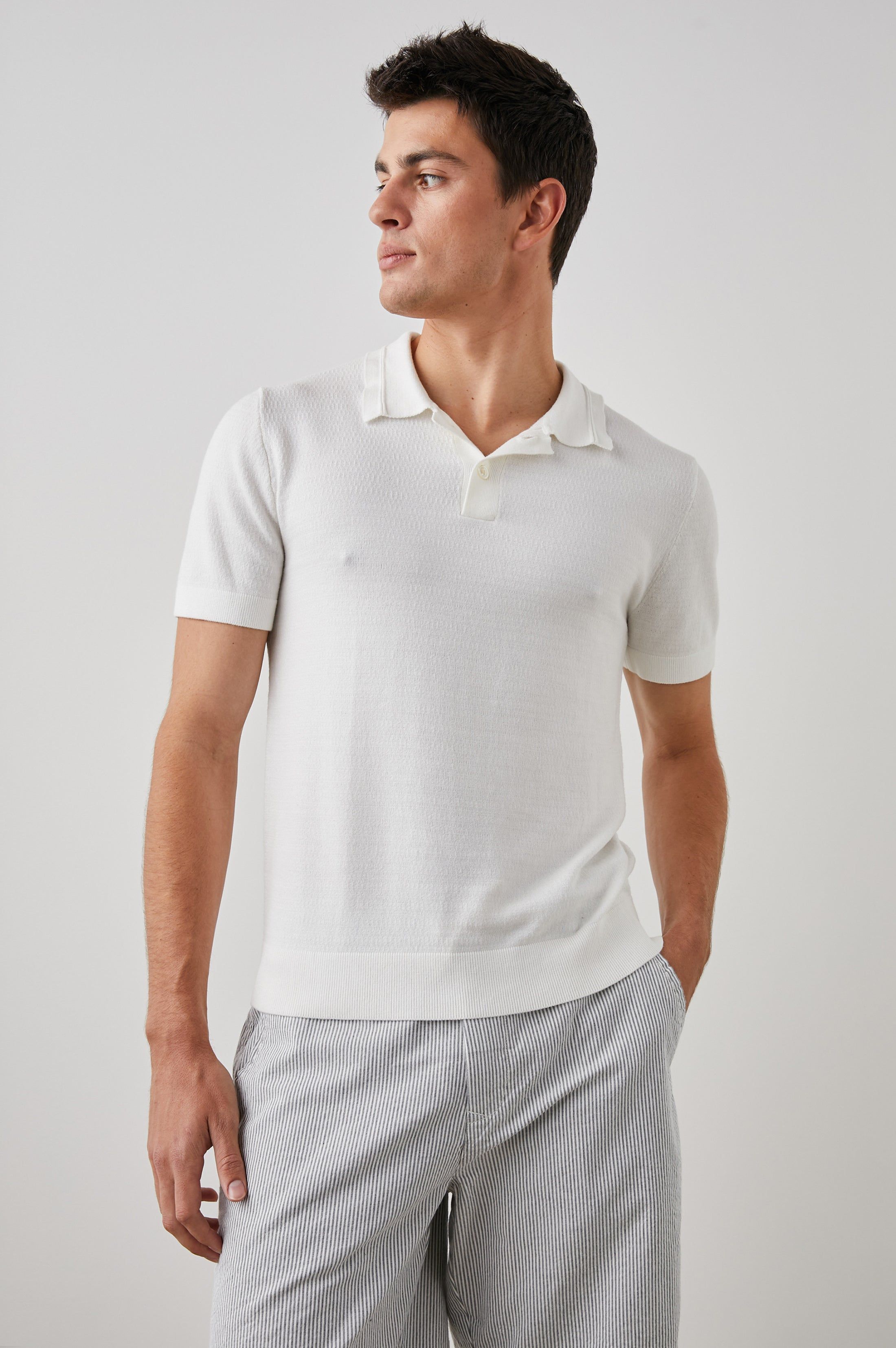 SHOREDITCH POLO SHIRT - WHITE sold by Rails
