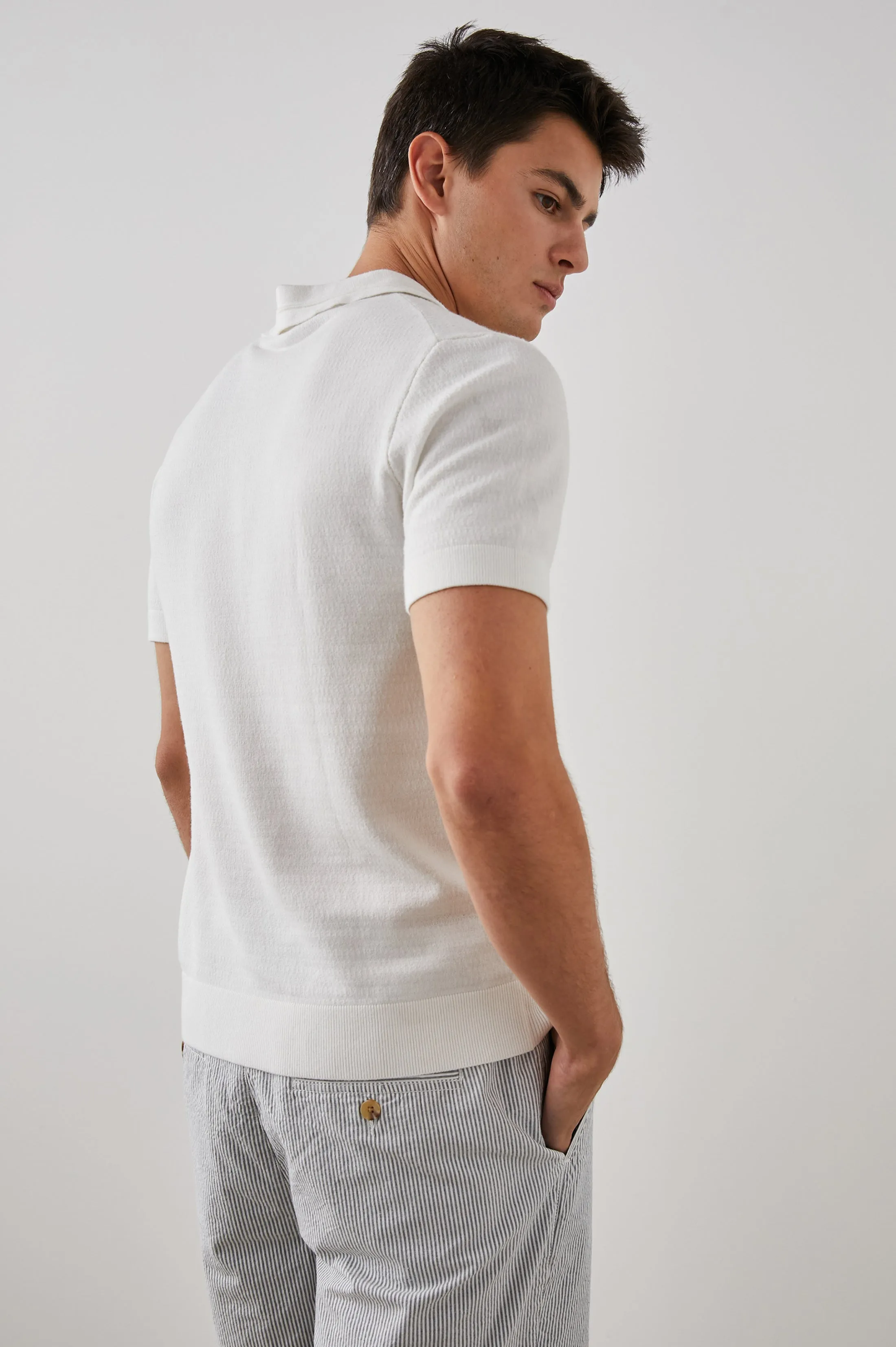 SHOREDITCH POLO SHIRT - WHITE sold by Rails product image thumbnail 5