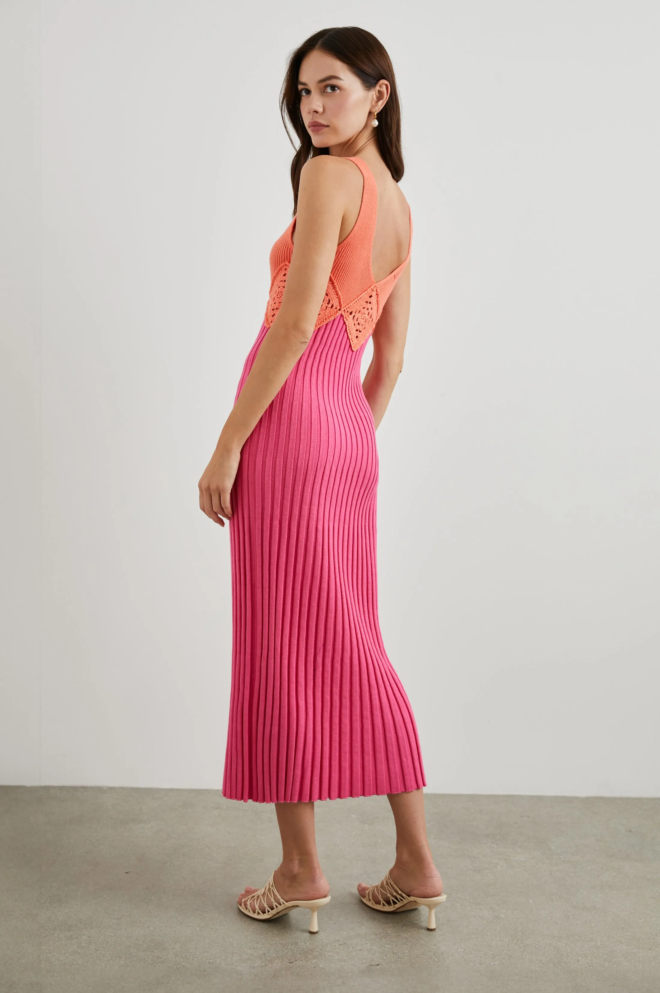 TARYN DRESS - PAPAYA COLORBLOCK sold by Rails product image thumbnail 4