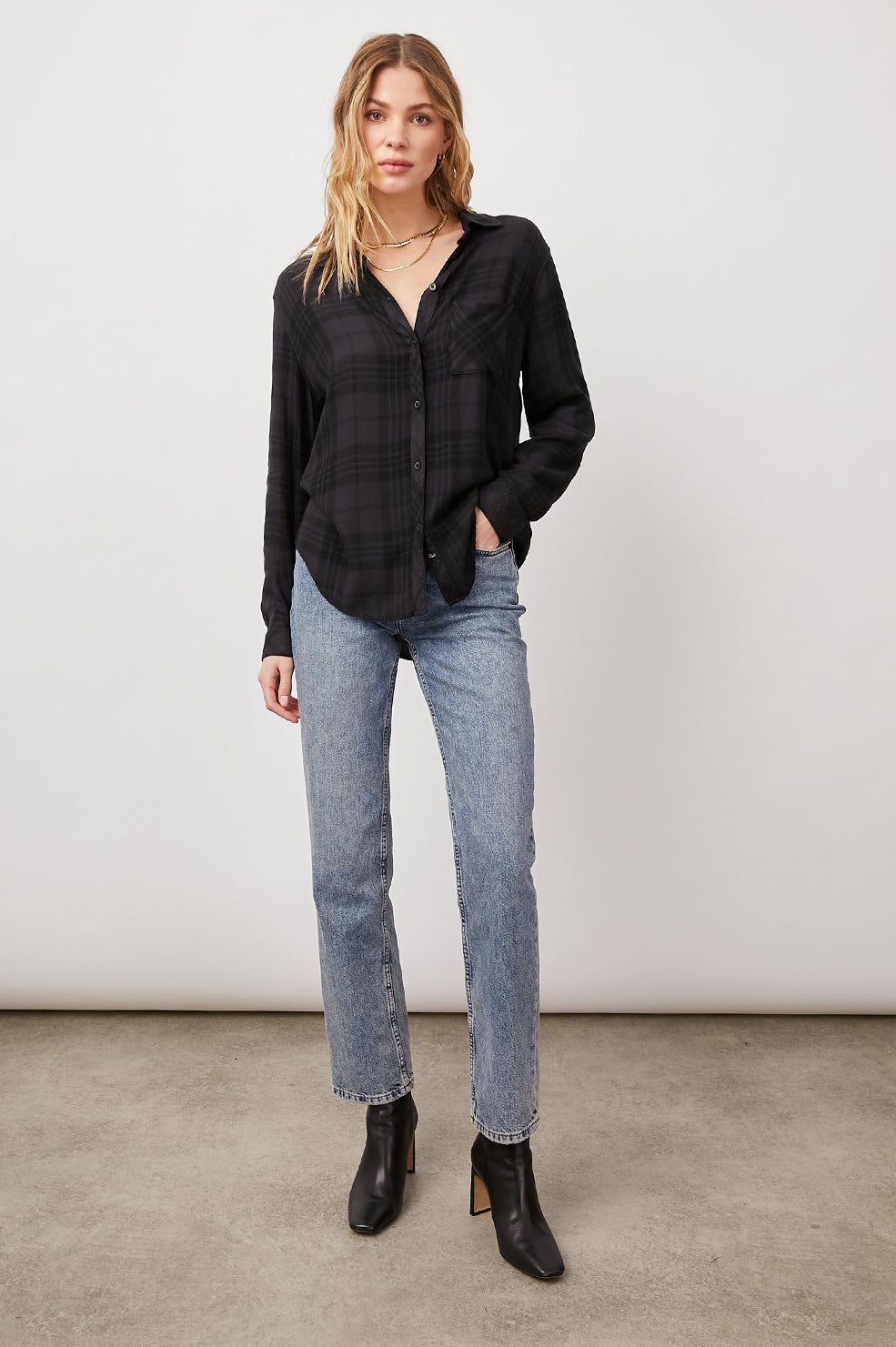 HUNTER SHIRT - ONYX JET sold by Rails product image thumbnail 3