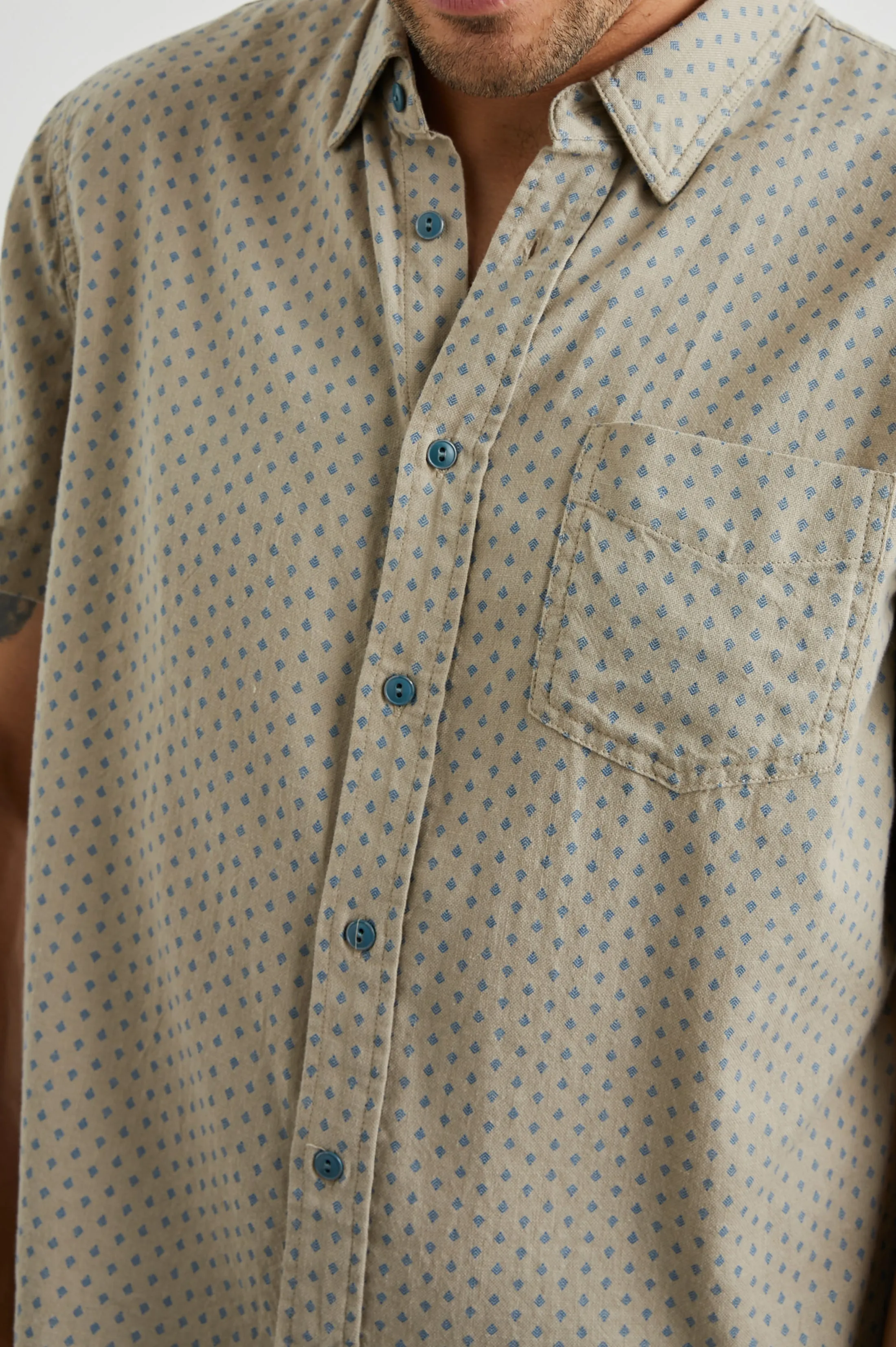 FAIRFAX SHIRT - POLYGON MICRO QUINOA sold by Rails product image thumbnail 2