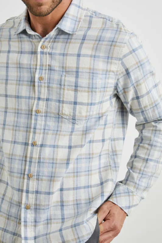 WYATT SHIRT - OAT DENIM HEATHER sold by Rails