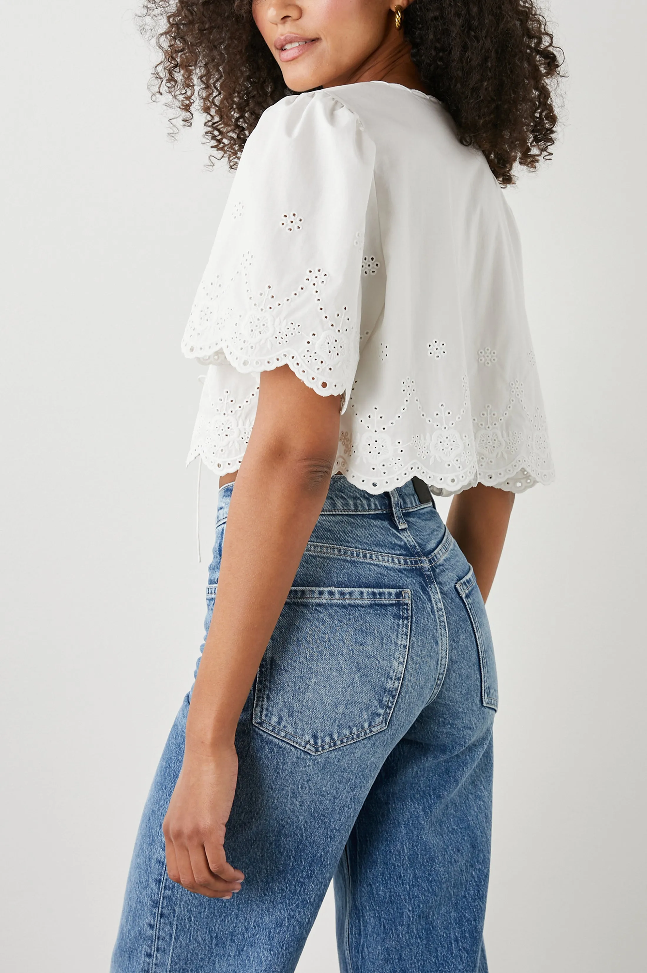LORELEI TOP - WHITE EYELET sold by Rails product image thumbnail 3
