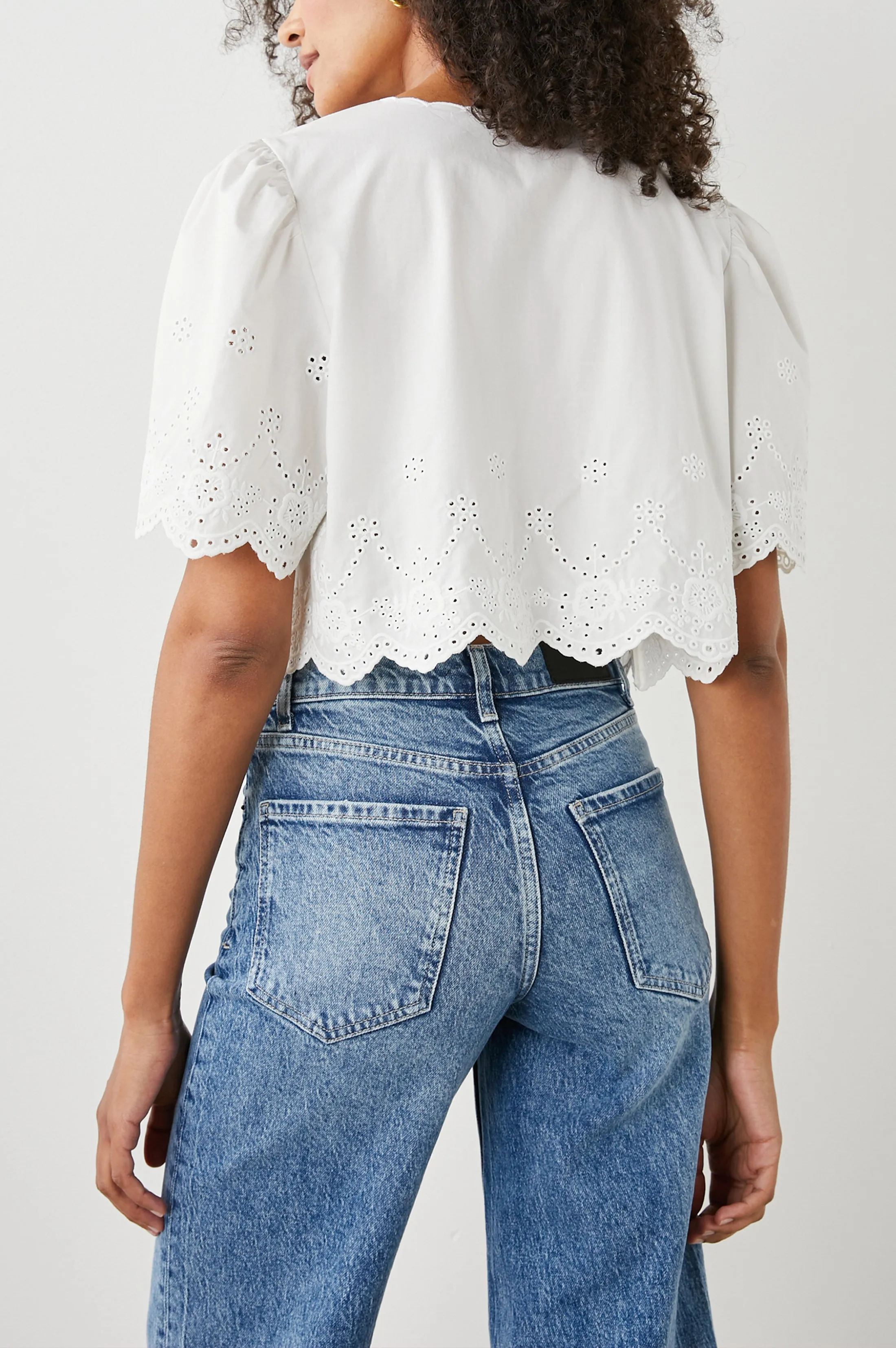 LORELEI TOP - WHITE EYELET sold by Rails product image thumbnail 4