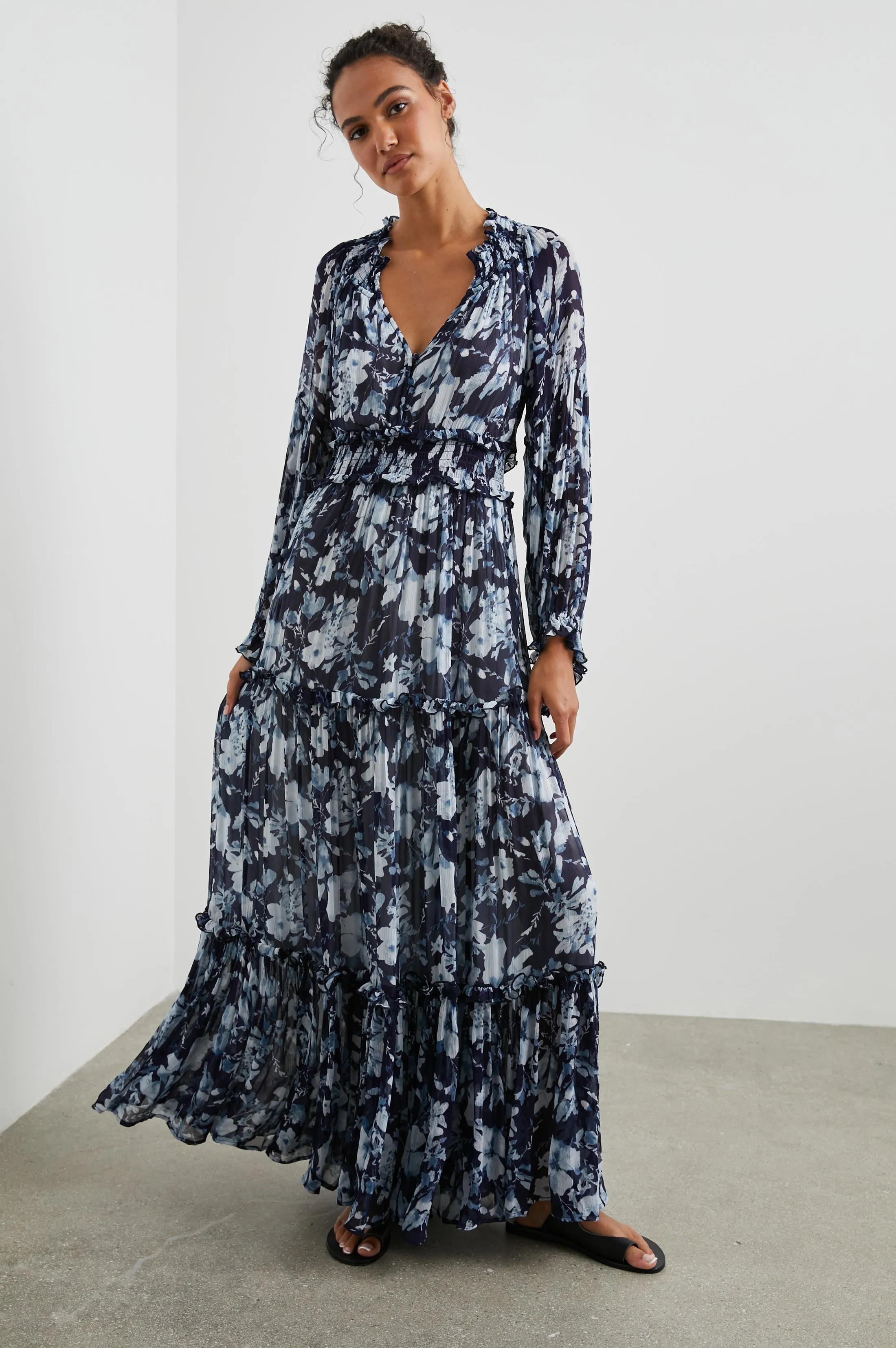 FREDERICA DRESS - INDIGO BLOSSOMS sold by Rails