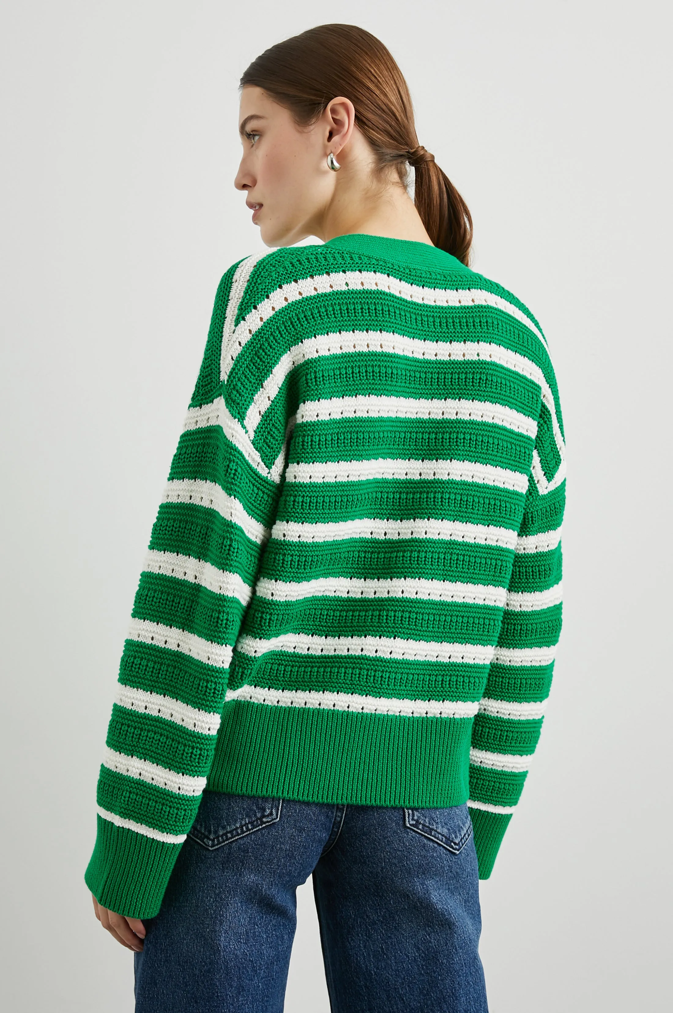 GENEVA CARDIGAN - KELLY STRIPE sold by Rails product image thumbnail 5