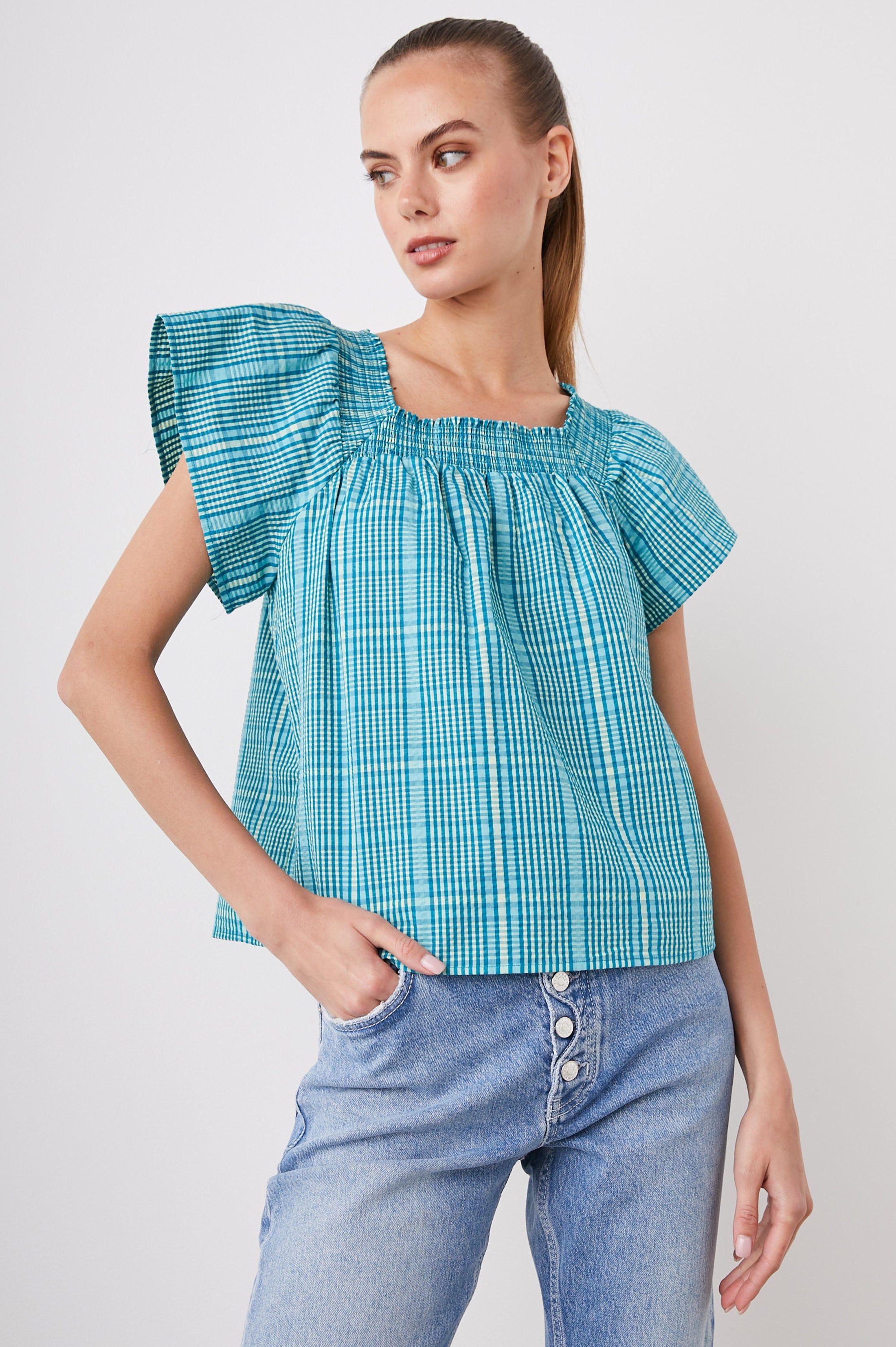 SONORA TOP - AUGUSTA MINI CHECK sold by Rails product image thumbnail 4