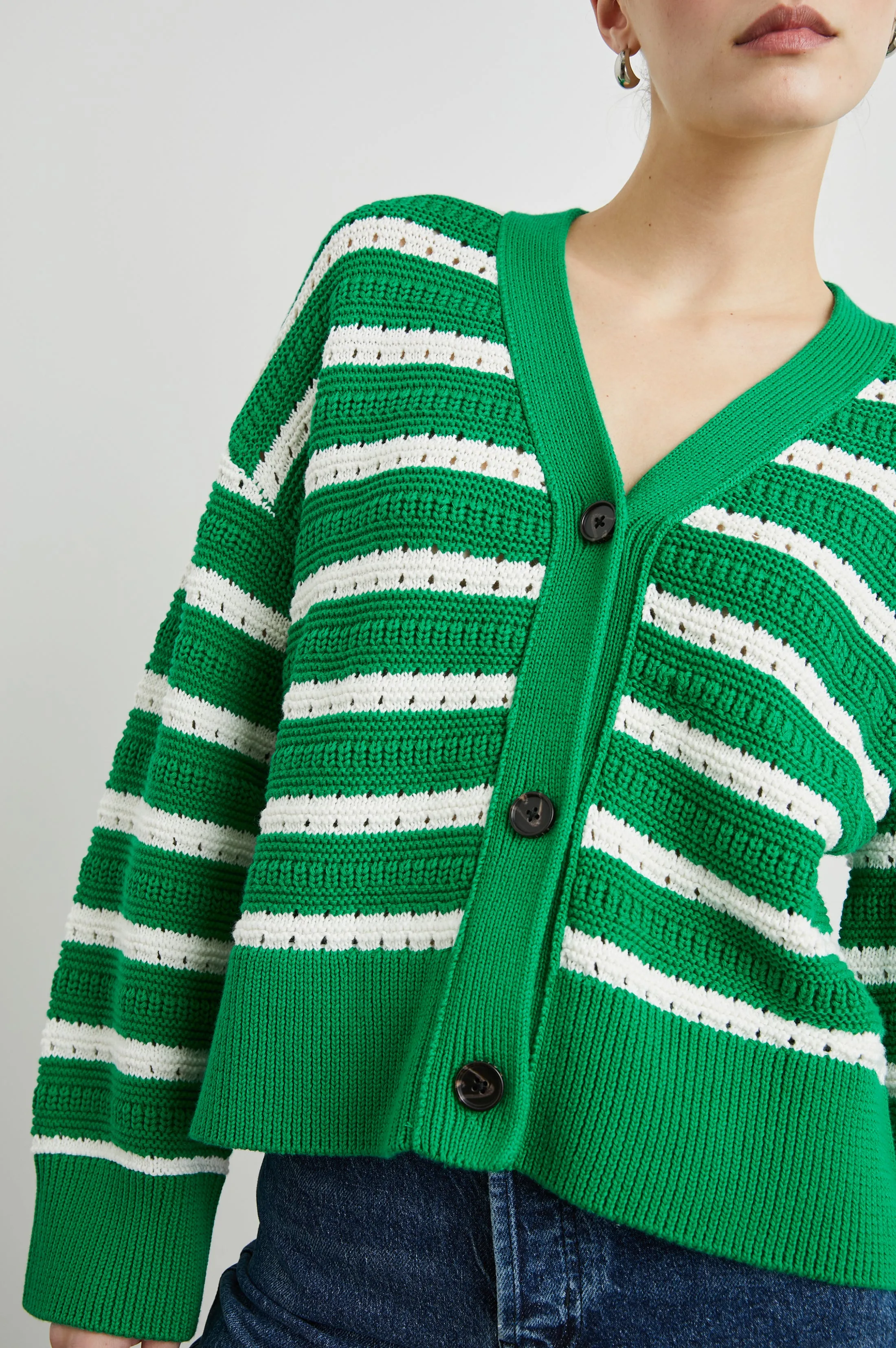 GENEVA CARDIGAN - KELLY STRIPE sold by Rails product image thumbnail 2