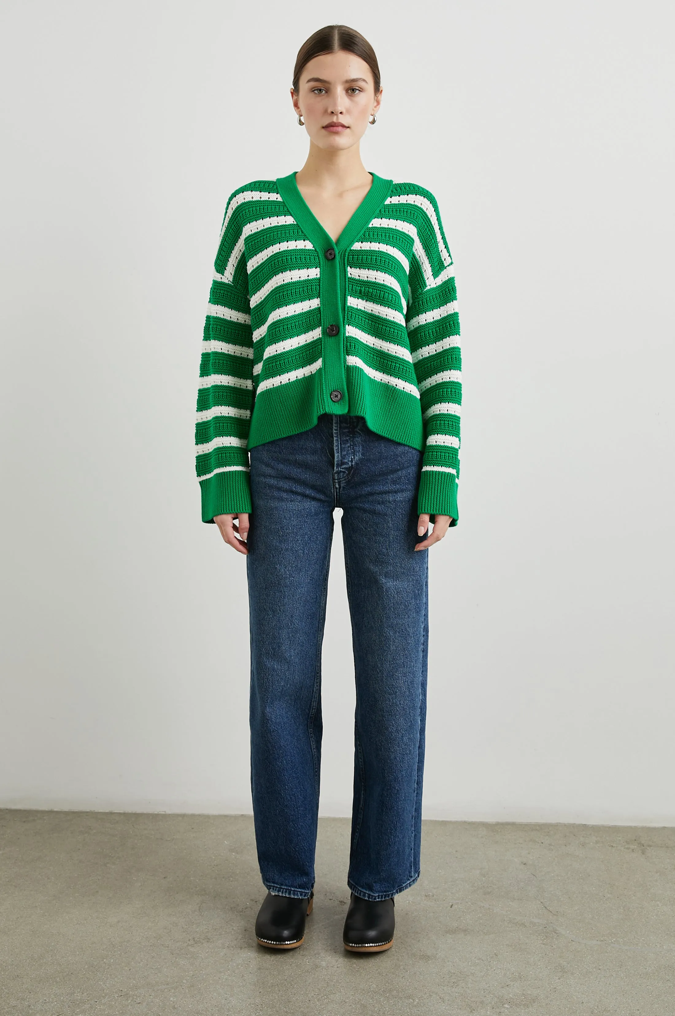 GENEVA CARDIGAN - KELLY STRIPE sold by Rails product image thumbnail 4