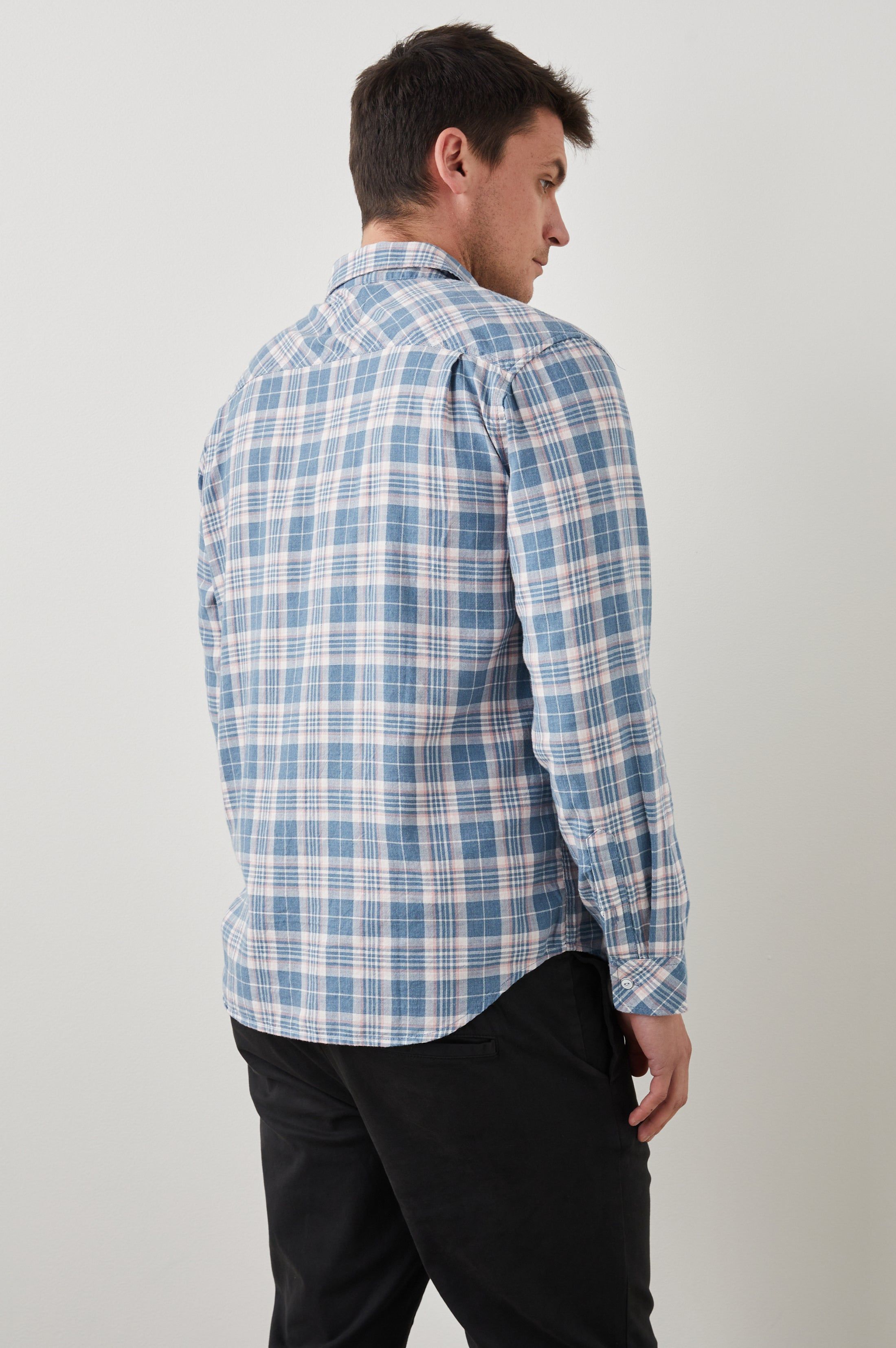 WYATT SHIRT - MEDITERRANEAN MELON MELANGE sold by Rails product image thumbnail 5