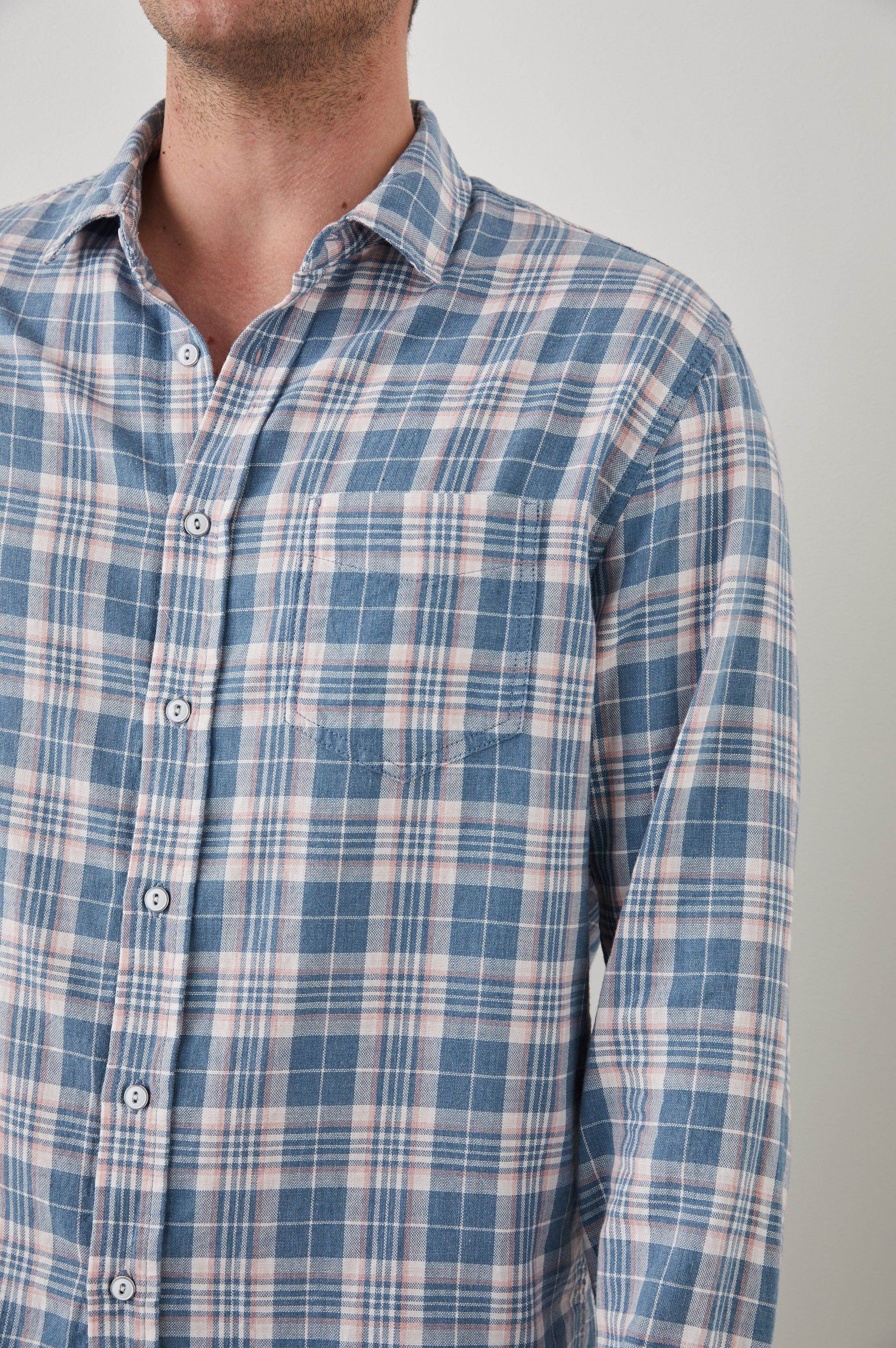 WYATT SHIRT - MEDITERRANEAN MELON MELANGE sold by Rails product image thumbnail 2