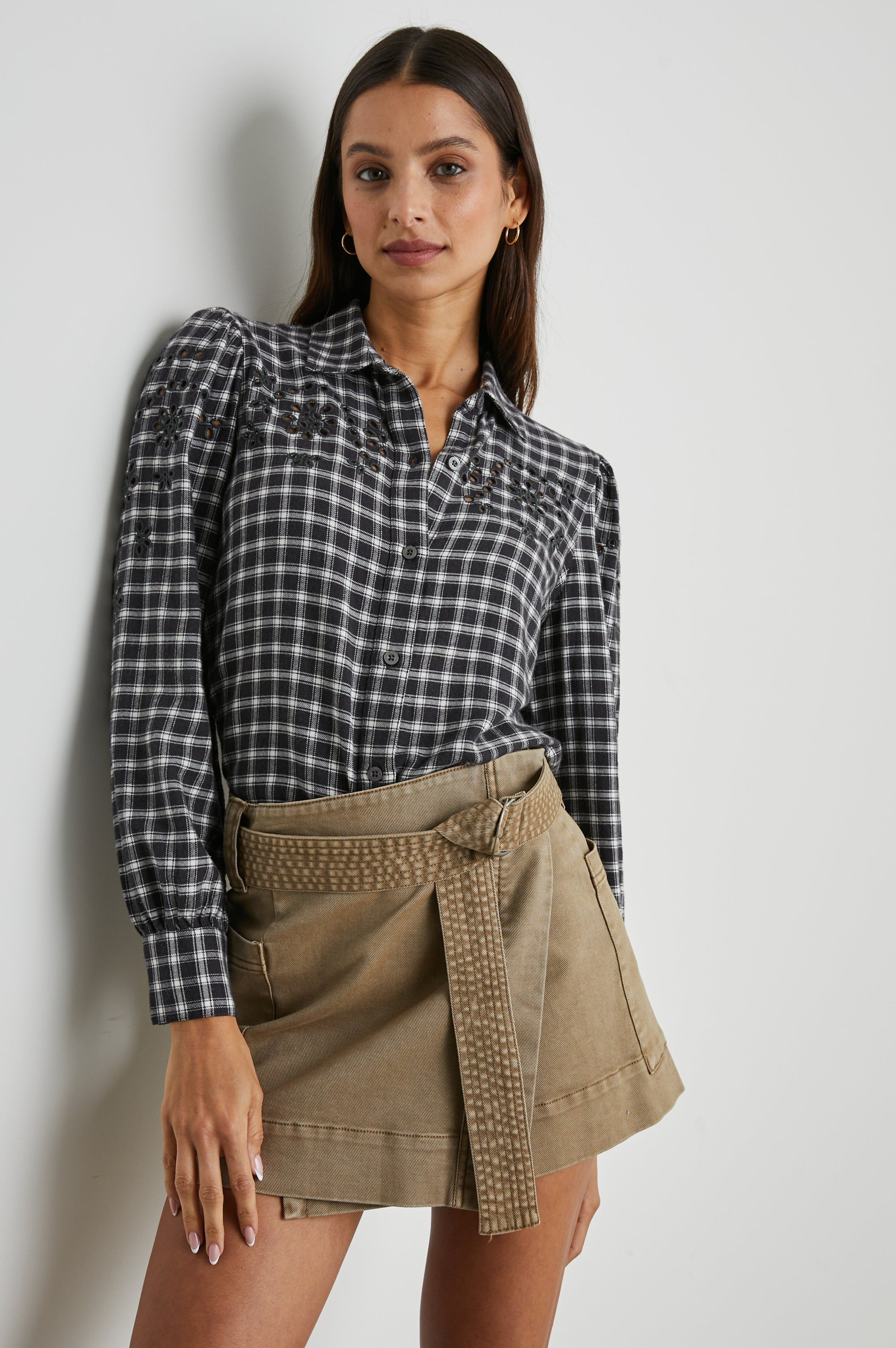 DIXIE SHIRT - SABLE IVORY sold by Rails