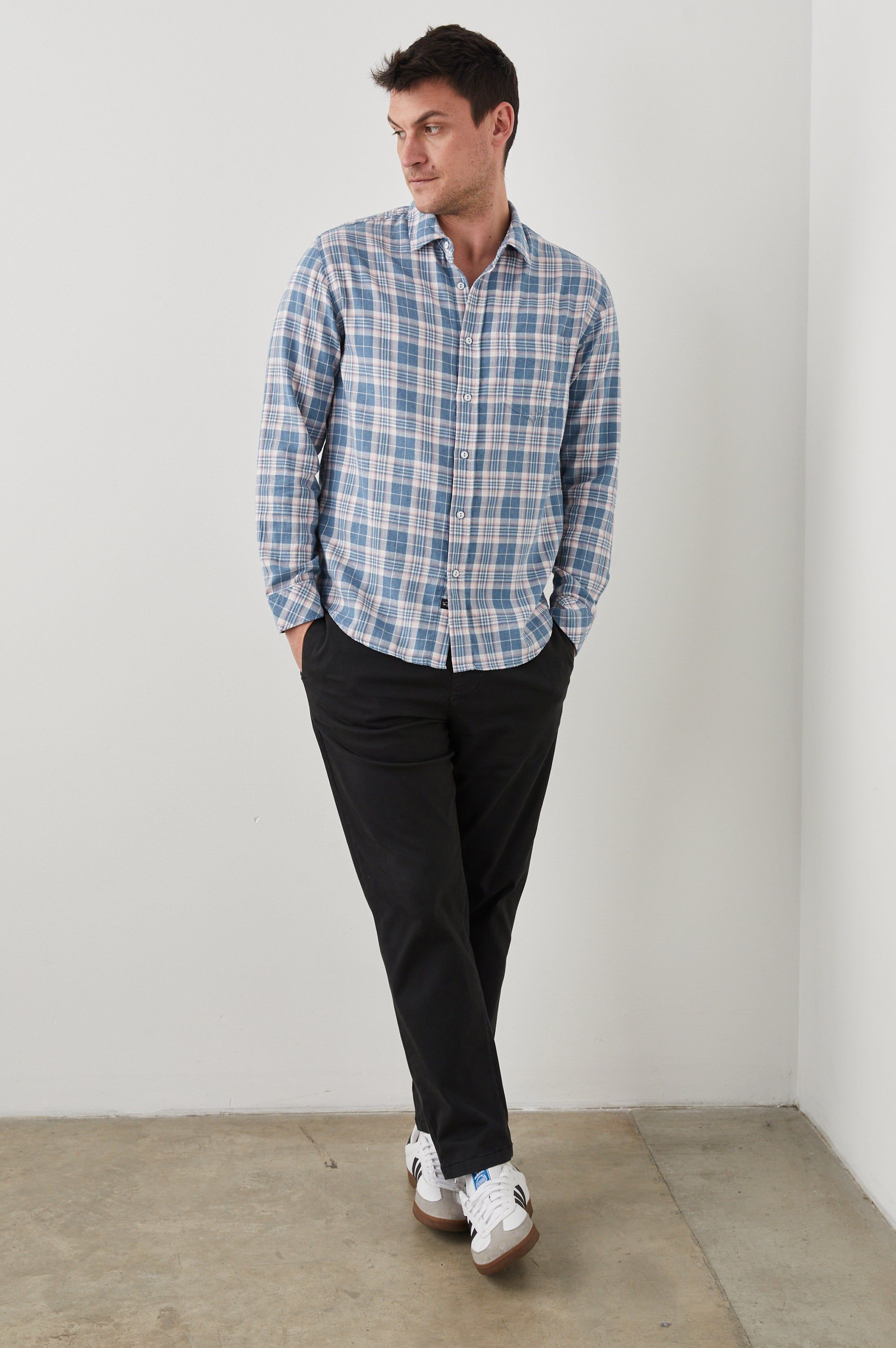 WYATT SHIRT - MEDITERRANEAN MELON MELANGE sold by Rails product image thumbnail 4