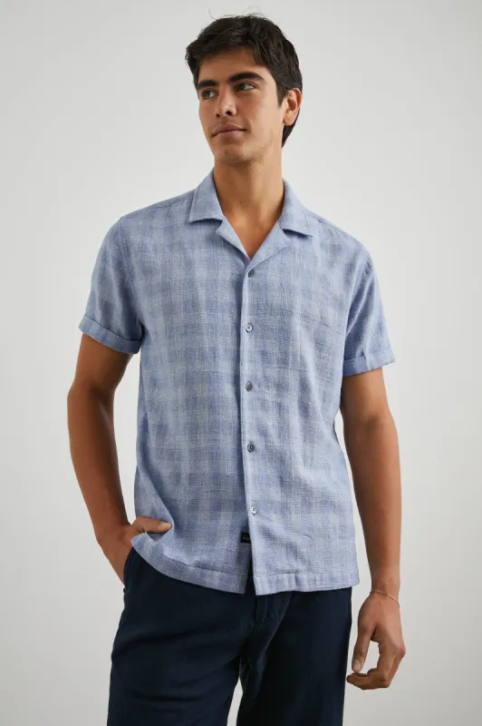 DRESDEN SHIRT - HOMESPUN BLUE GINGHAM sold by Rails