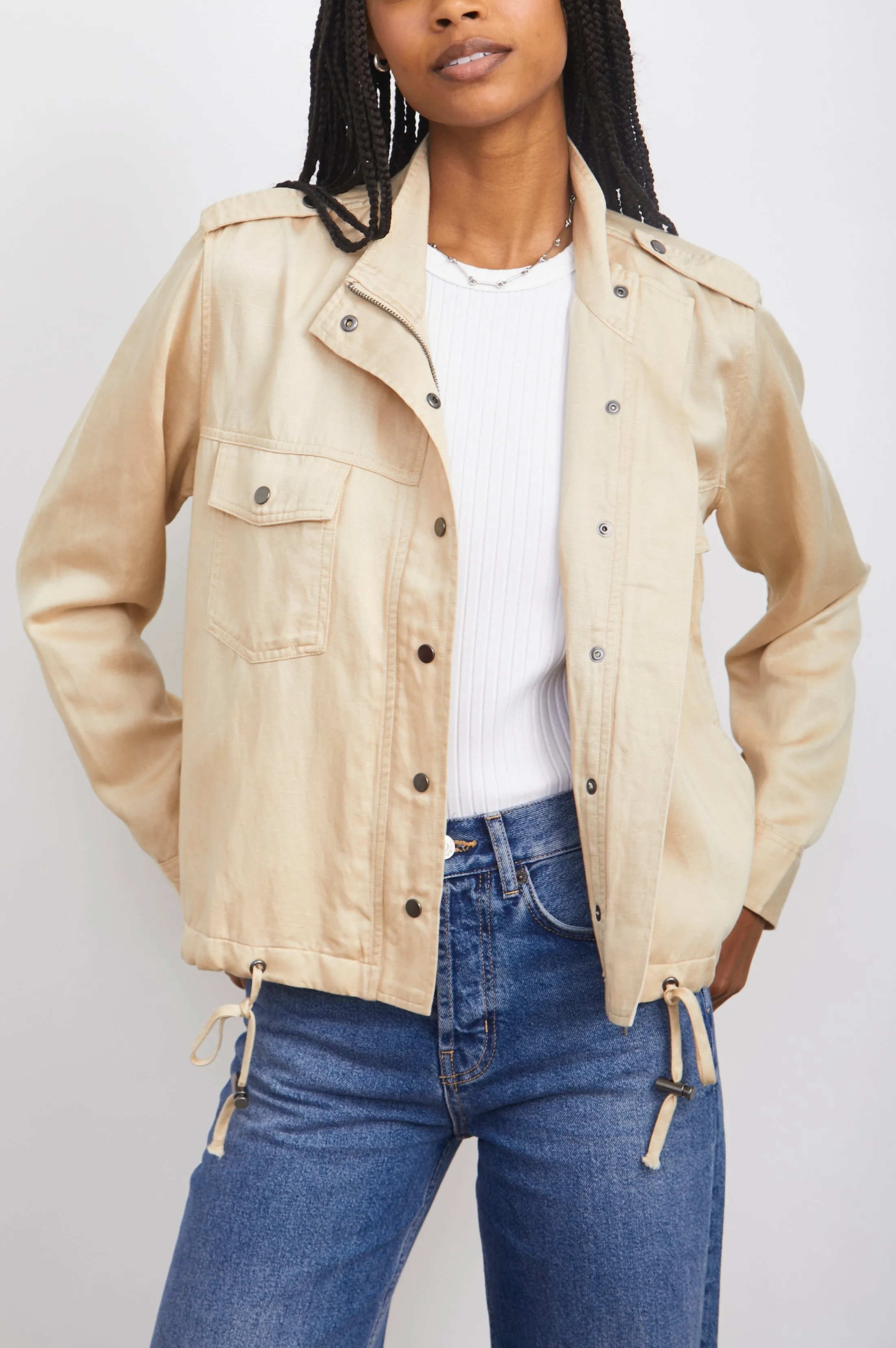 COLLINS JACKET - KHAKI TWILL sold by Rails