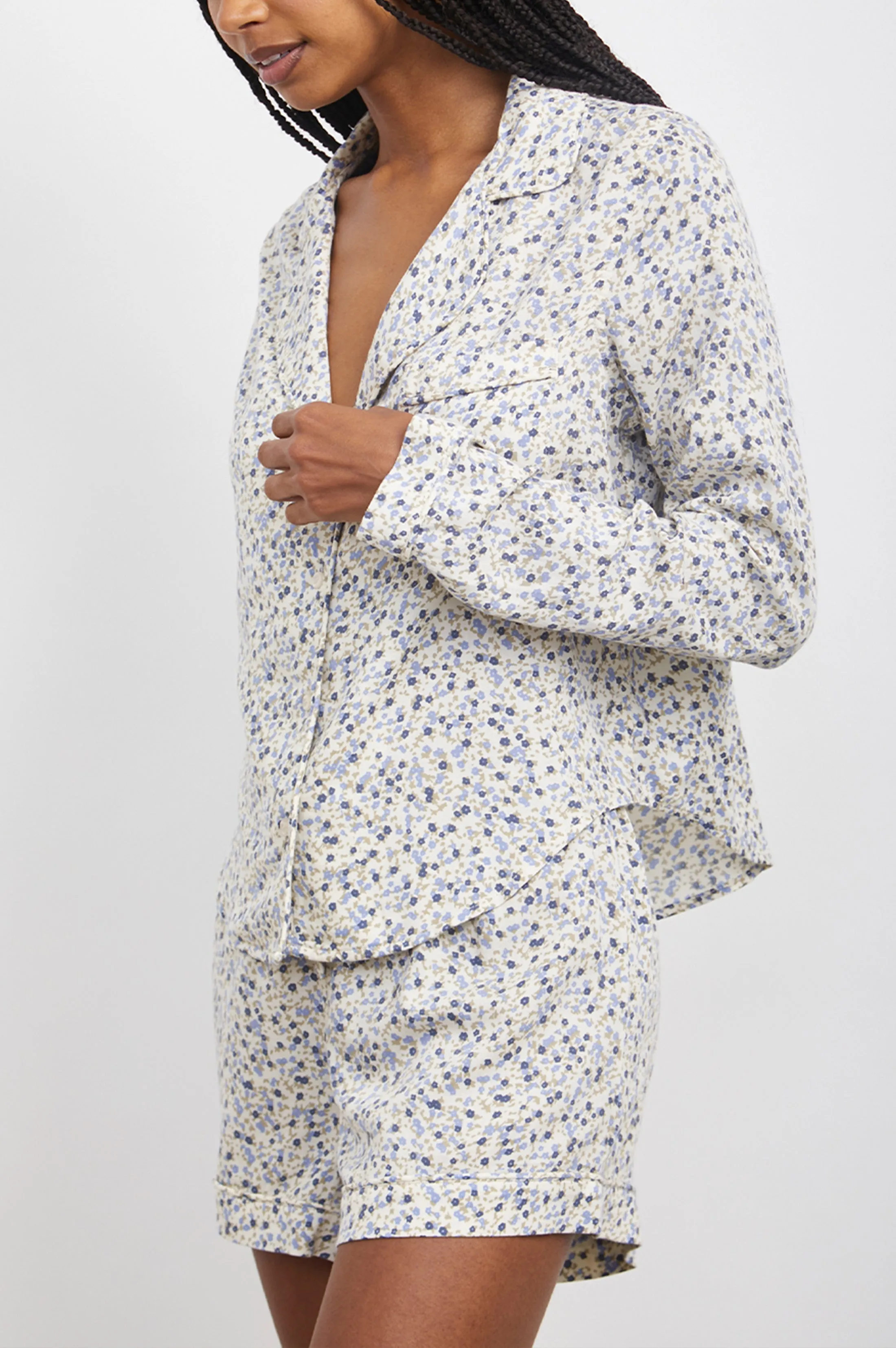 KELLEN PAJAMA SET - BLUE AZELEA sold by Rails product image thumbnail 3
