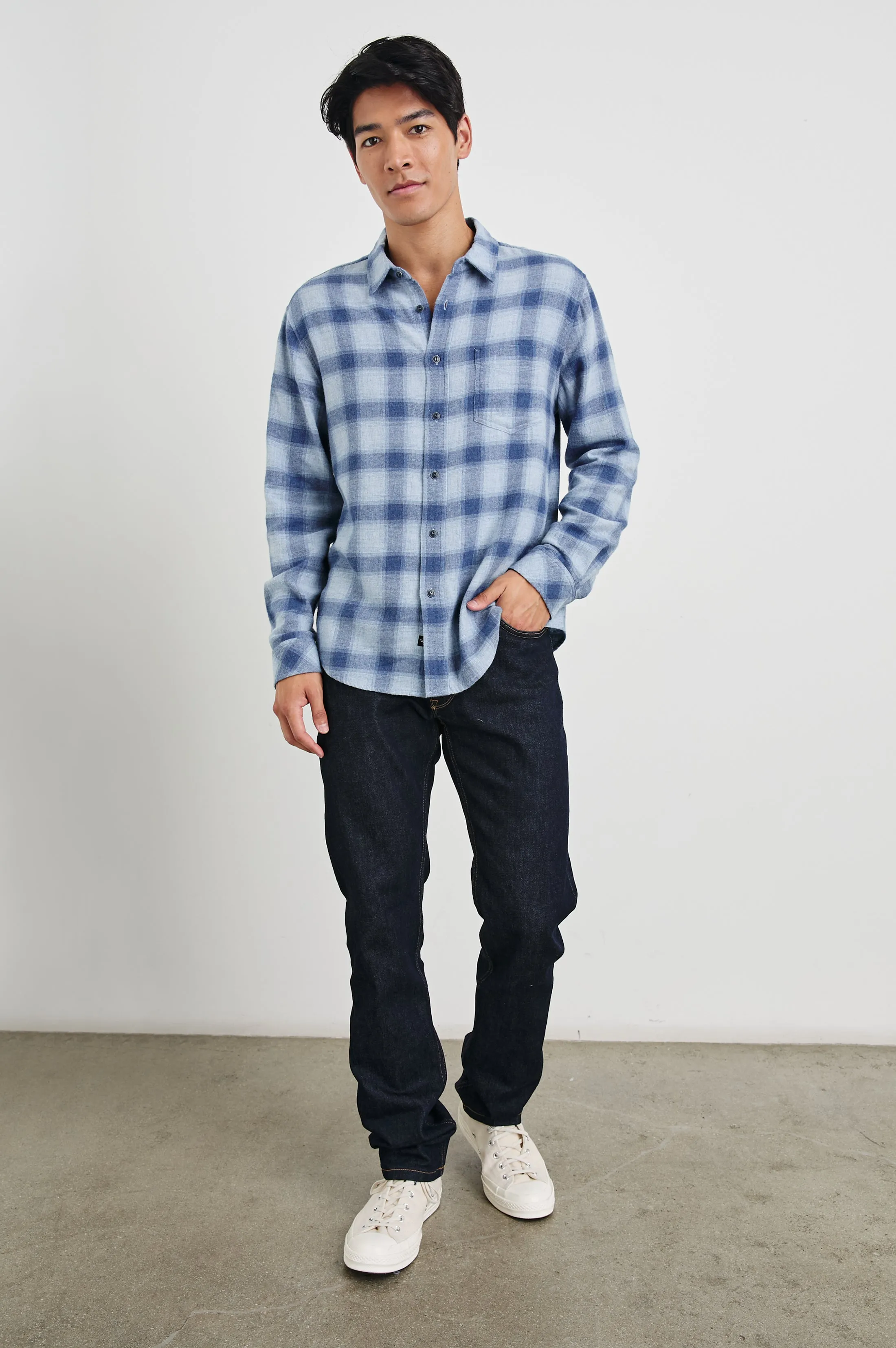 LENNOX SHIRT - WATERFALL SHADOW sold by Rails product image thumbnail 3